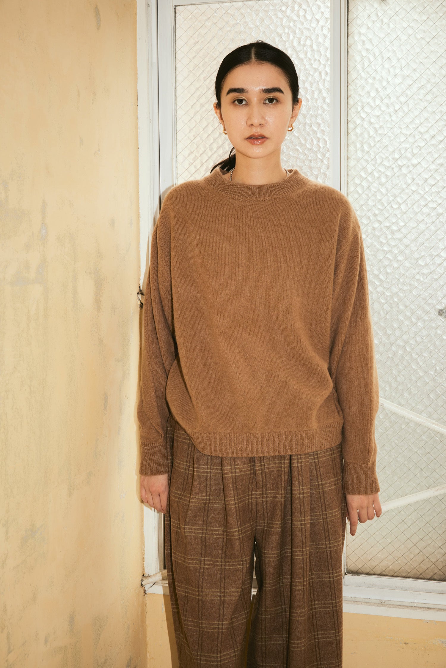 doux bleu バックレイヤード アルパカニットプルオーバー DB-2452-050