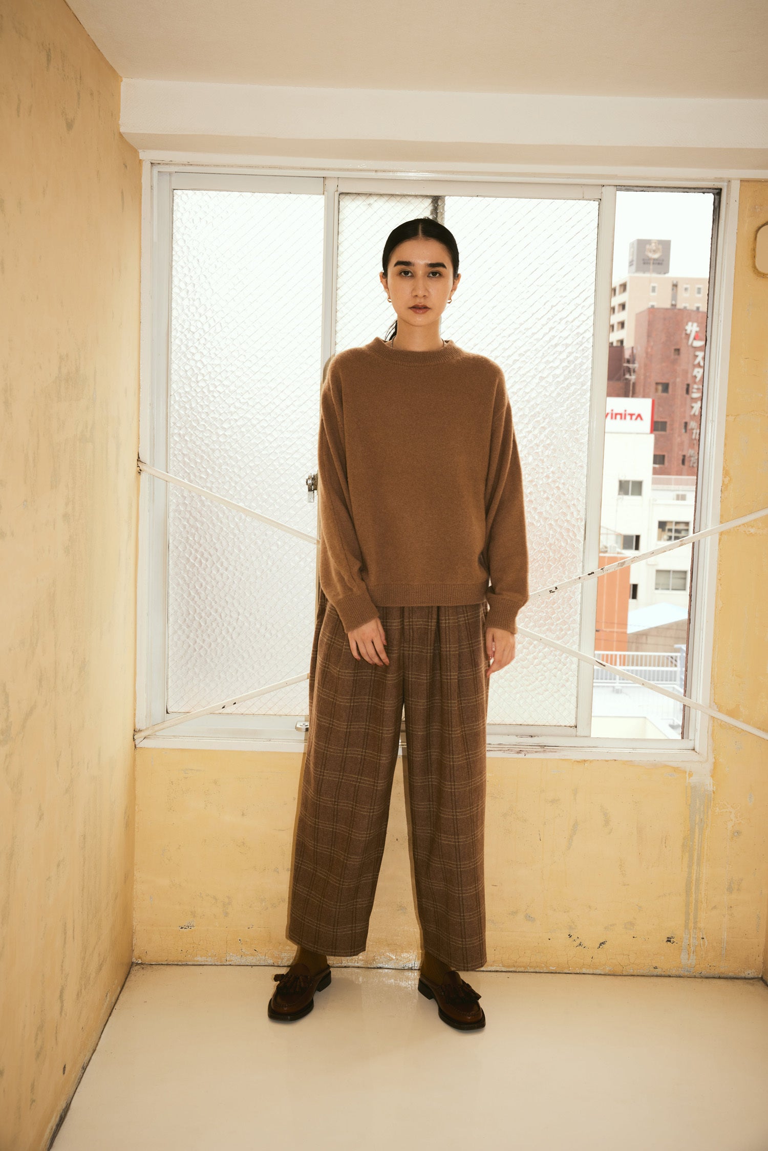 doux bleu バックレイヤード アルパカニットプルオーバー DB-2452-050