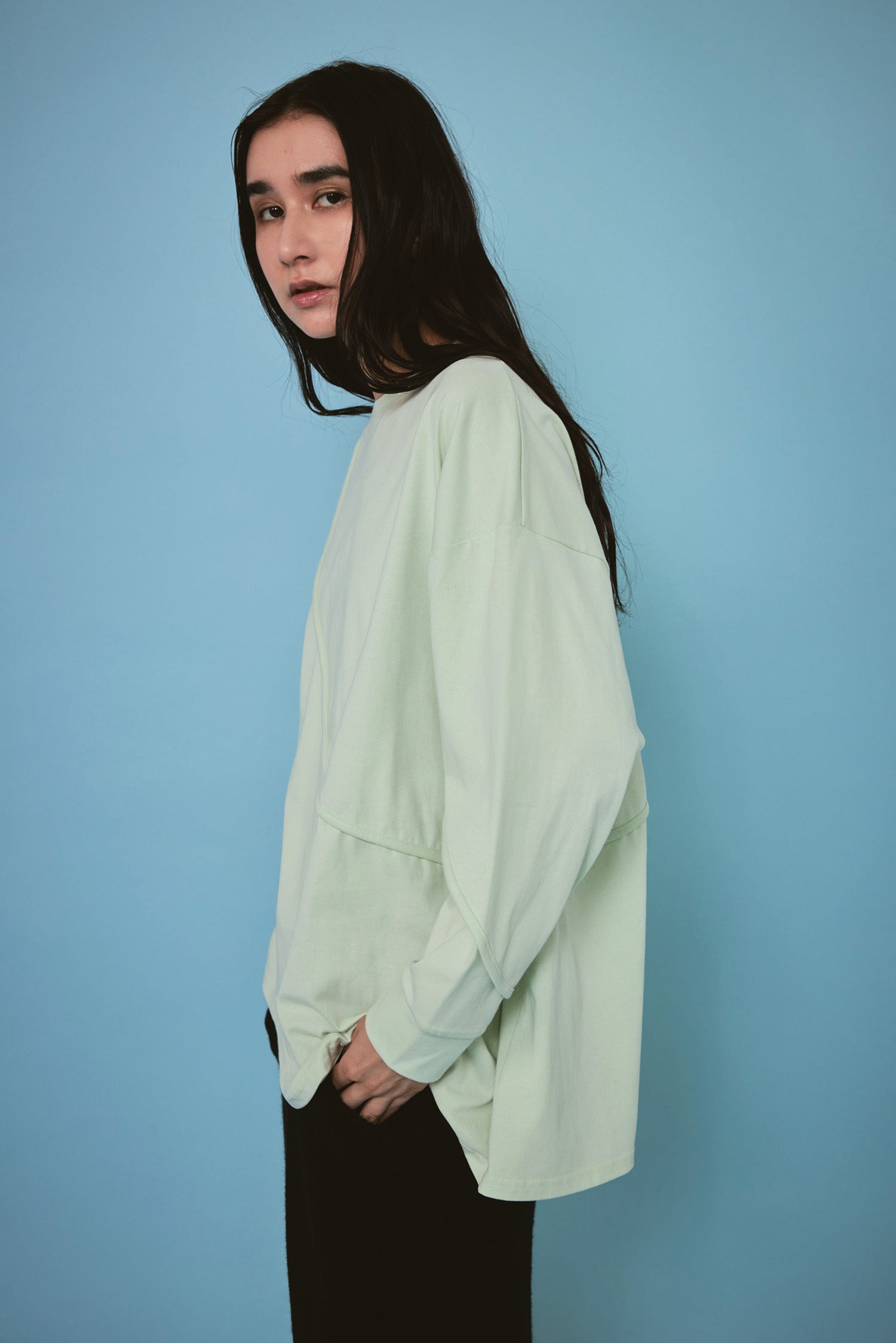 doux bleu フリーパイピング ロングTシャツ DB-2451-034