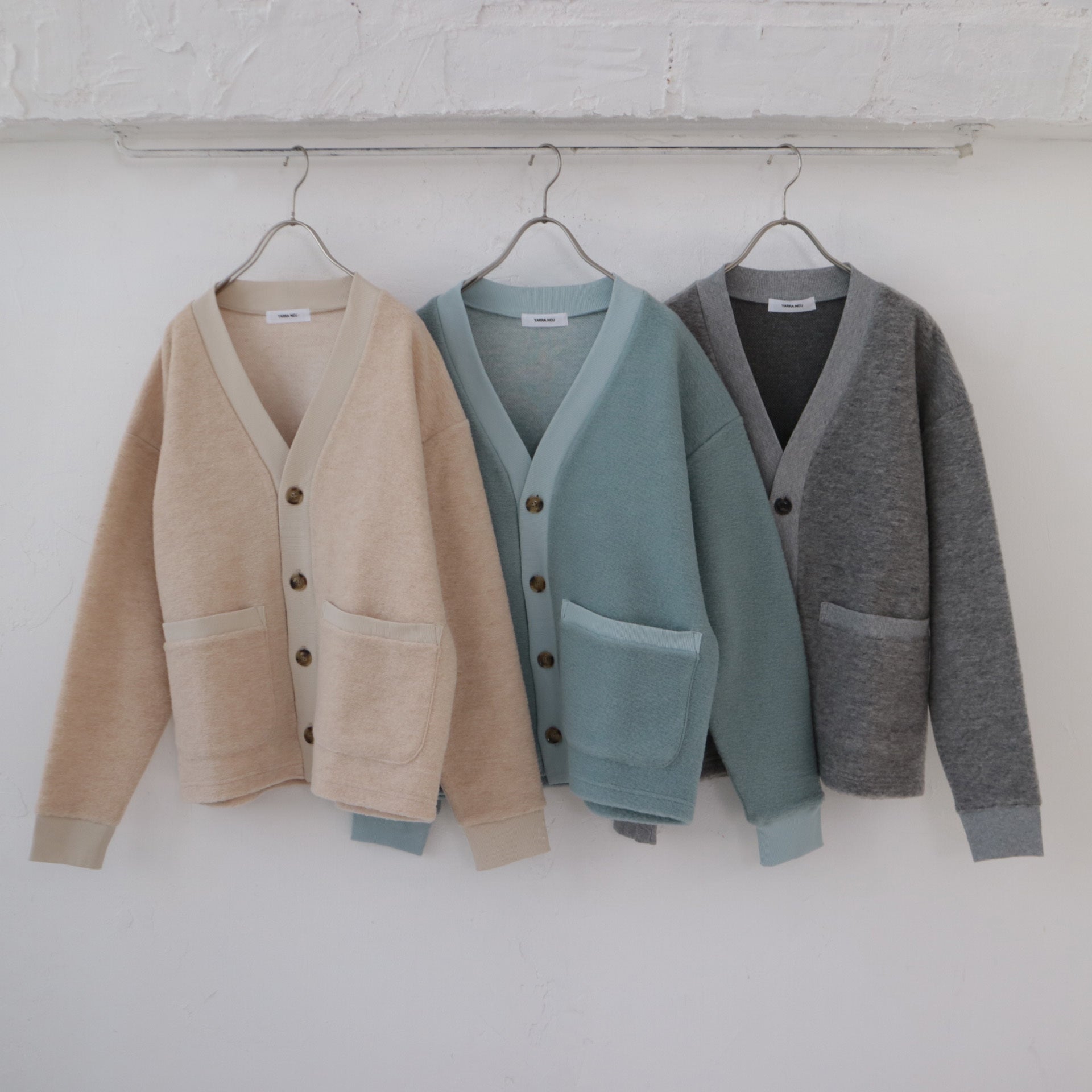 YARRA NEU Italyウール混カットカーディガン NU-5441-403