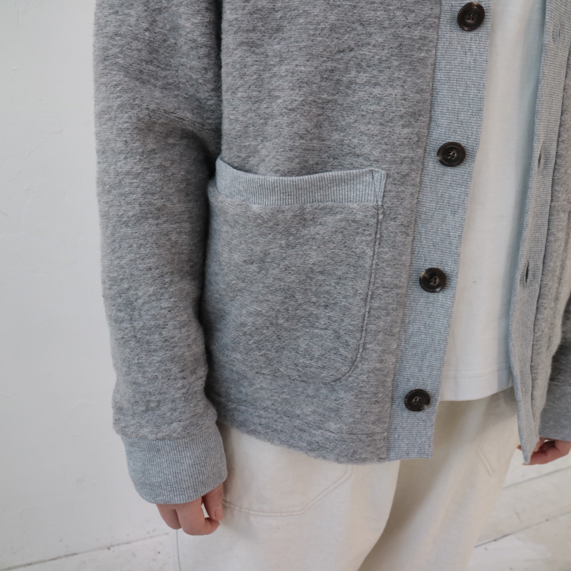 YARRA NEU Italyウール混カットカーディガン NU-5441-403