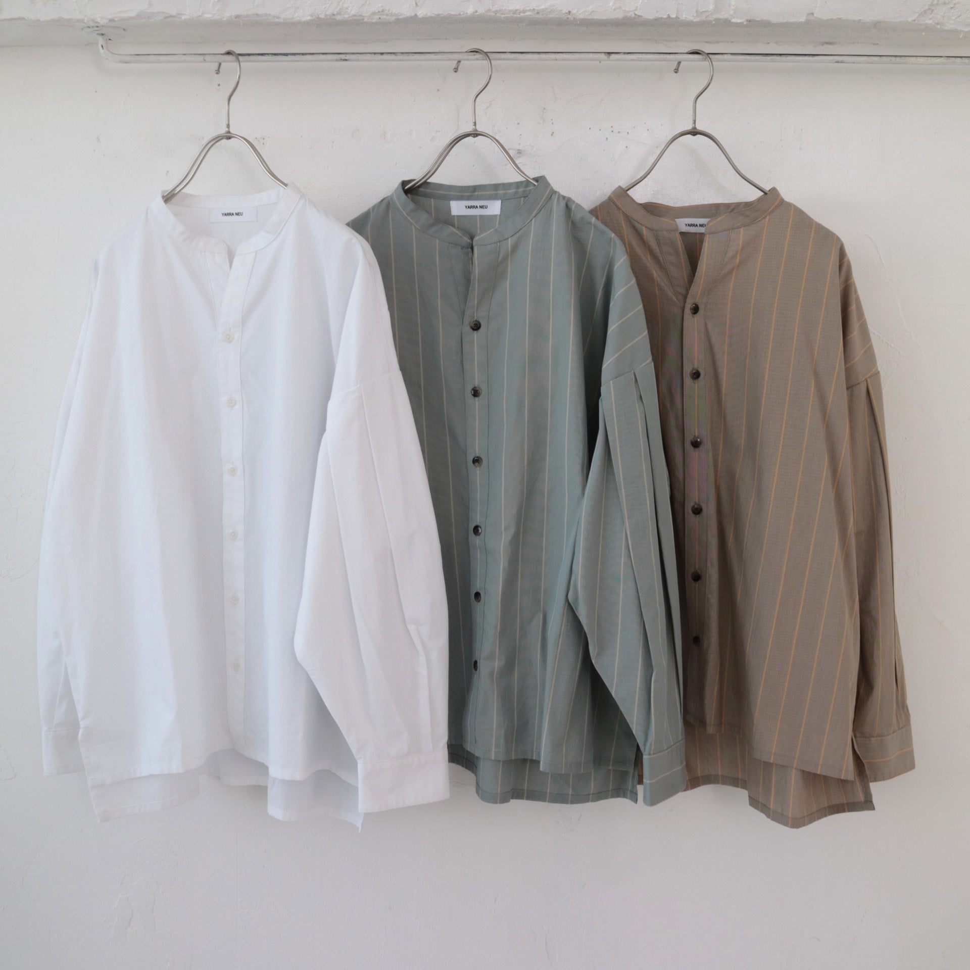 YARRA NEU SIDGRASオータムストライプシャツ NU-5443-409