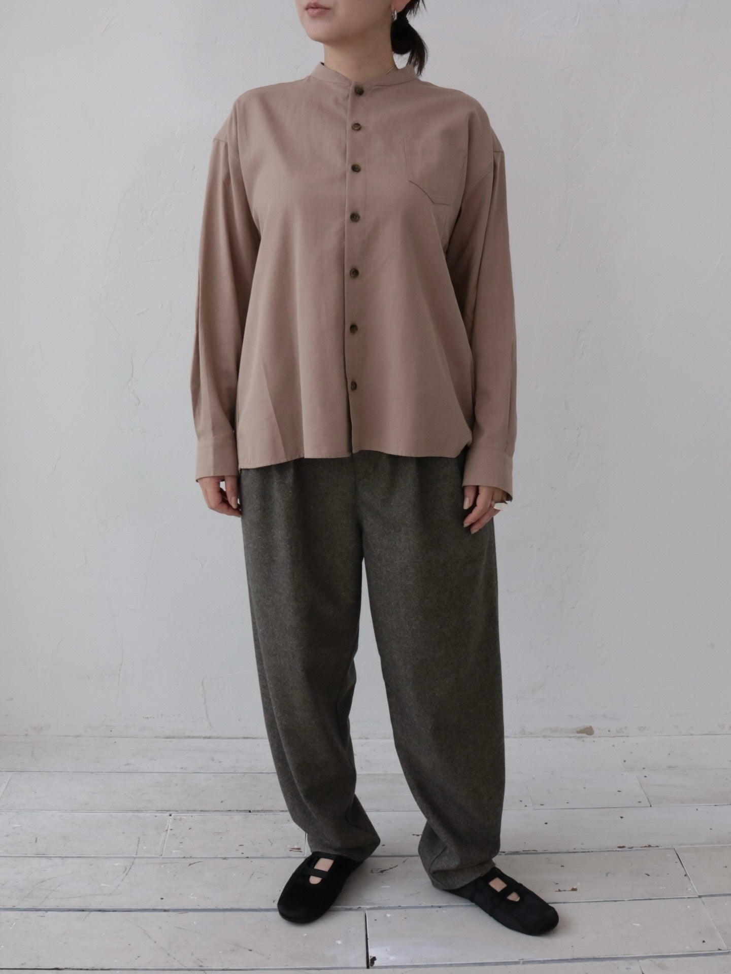 YARRA NEU SIDGRAS胸ポケットコットンシャツ NU-5453-427