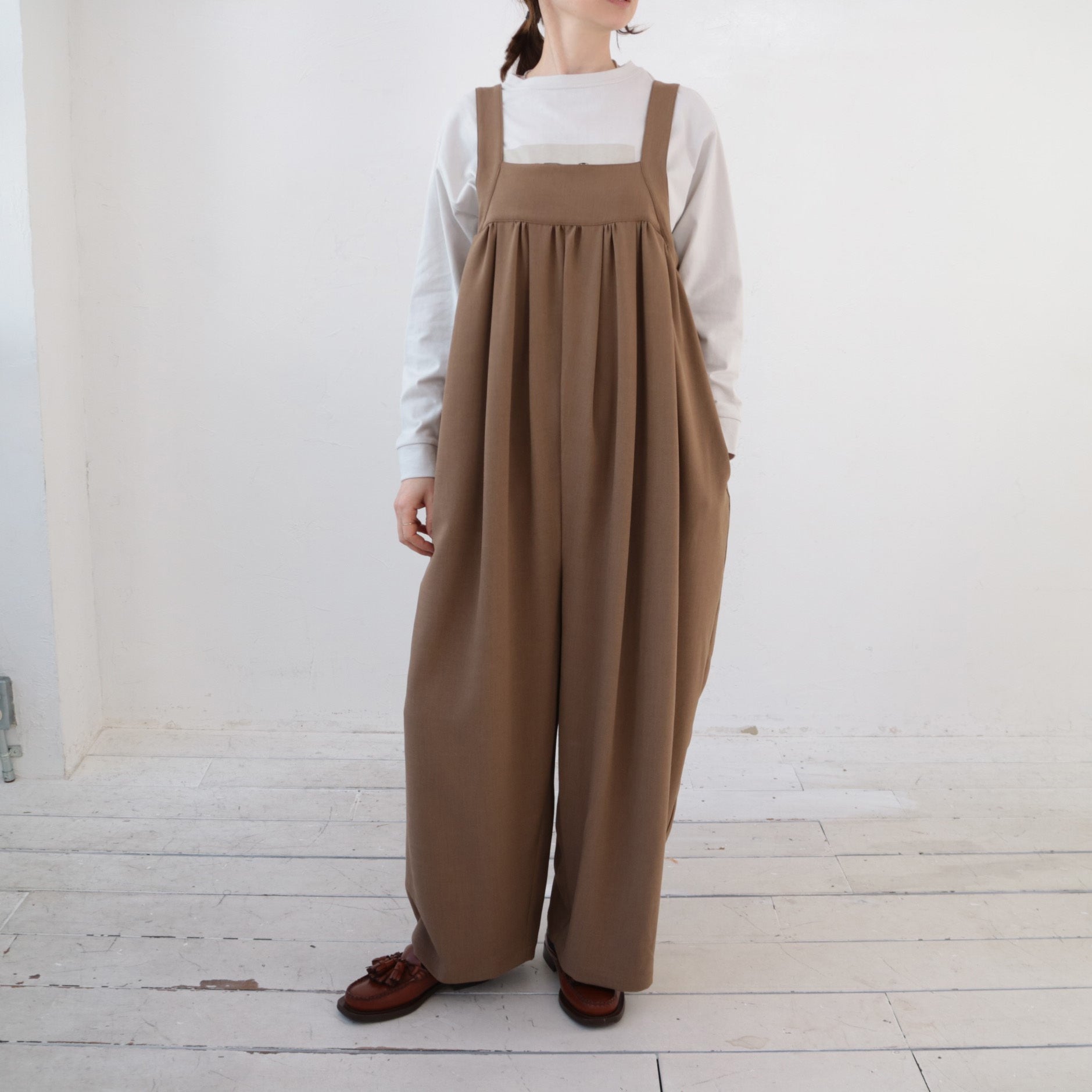 doux bleu ワイドサロペット DB-2445-020