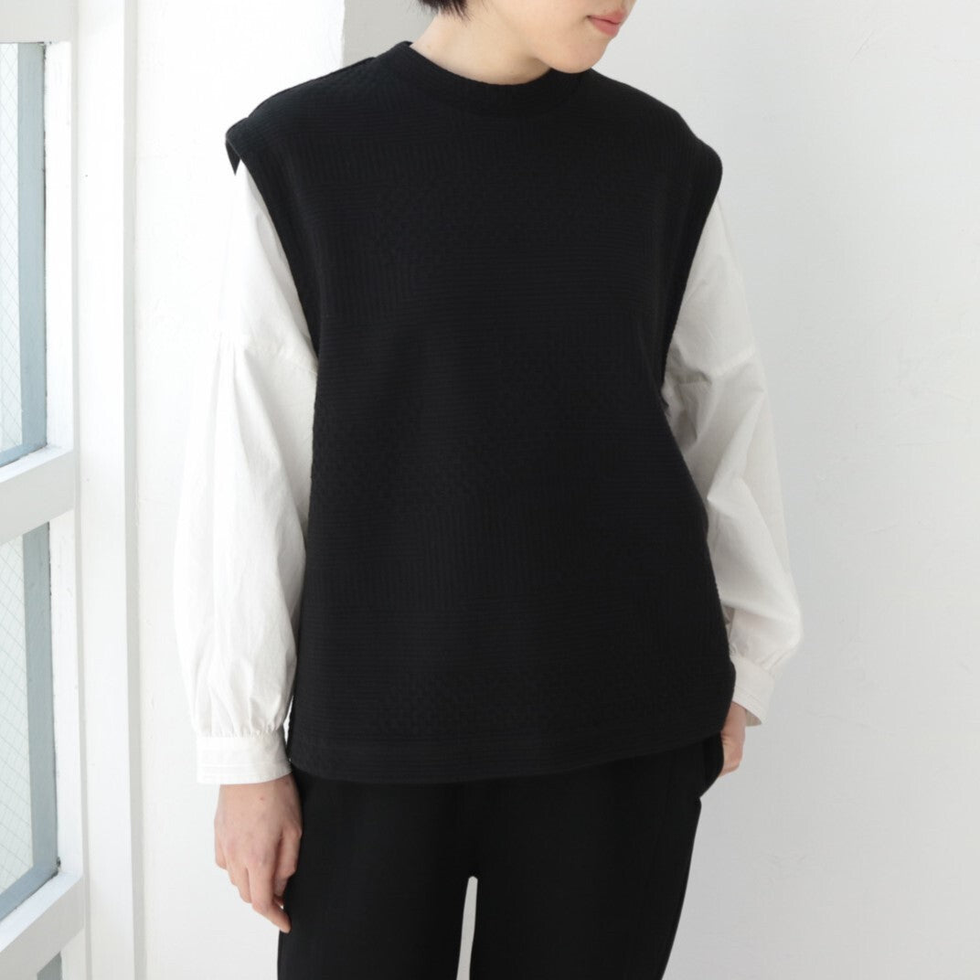 YARRA NEU 布帛コンビベスト風トップス NU-5441-404