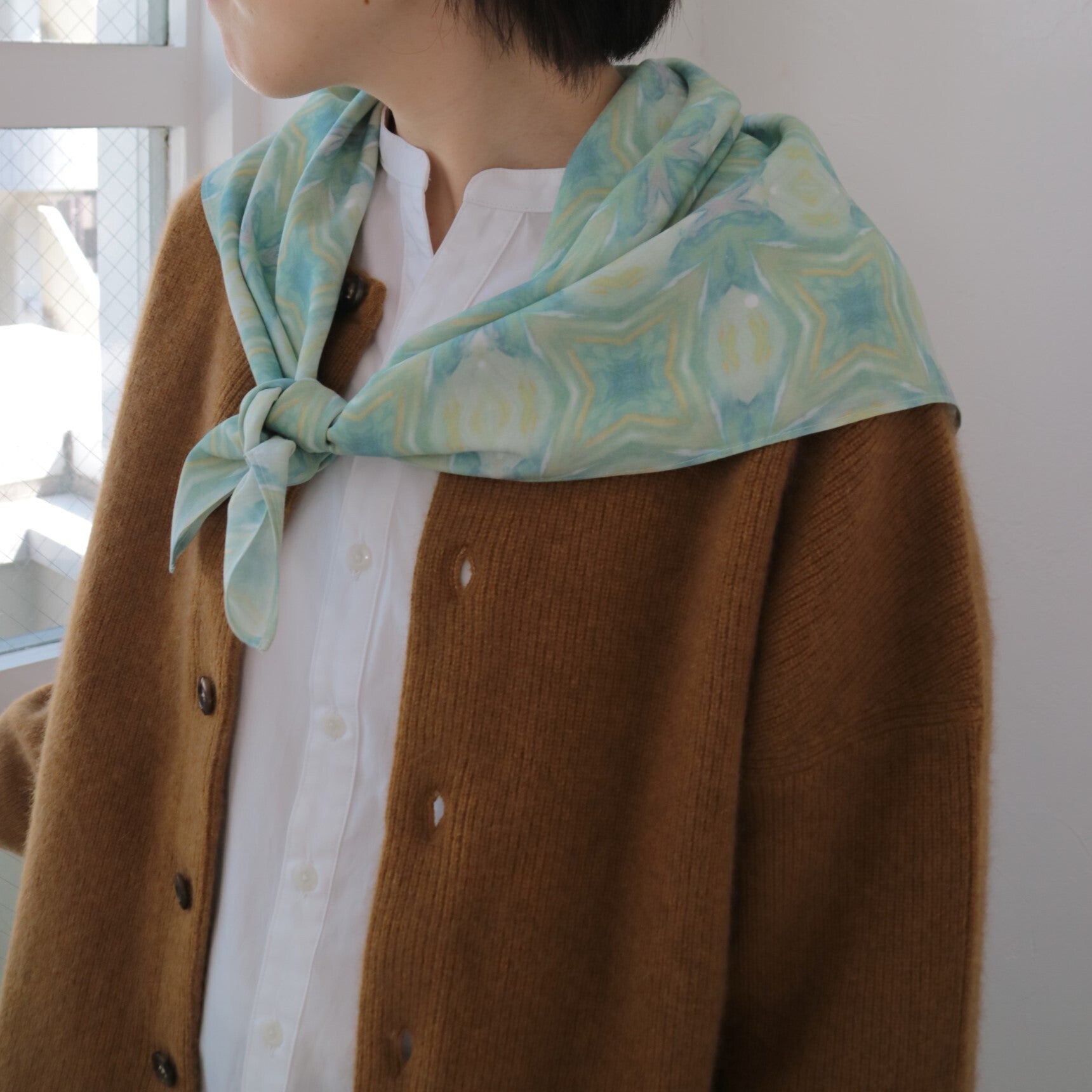 YARRA NEU オリジナルプリントビッグスカーフ NU-5448-422