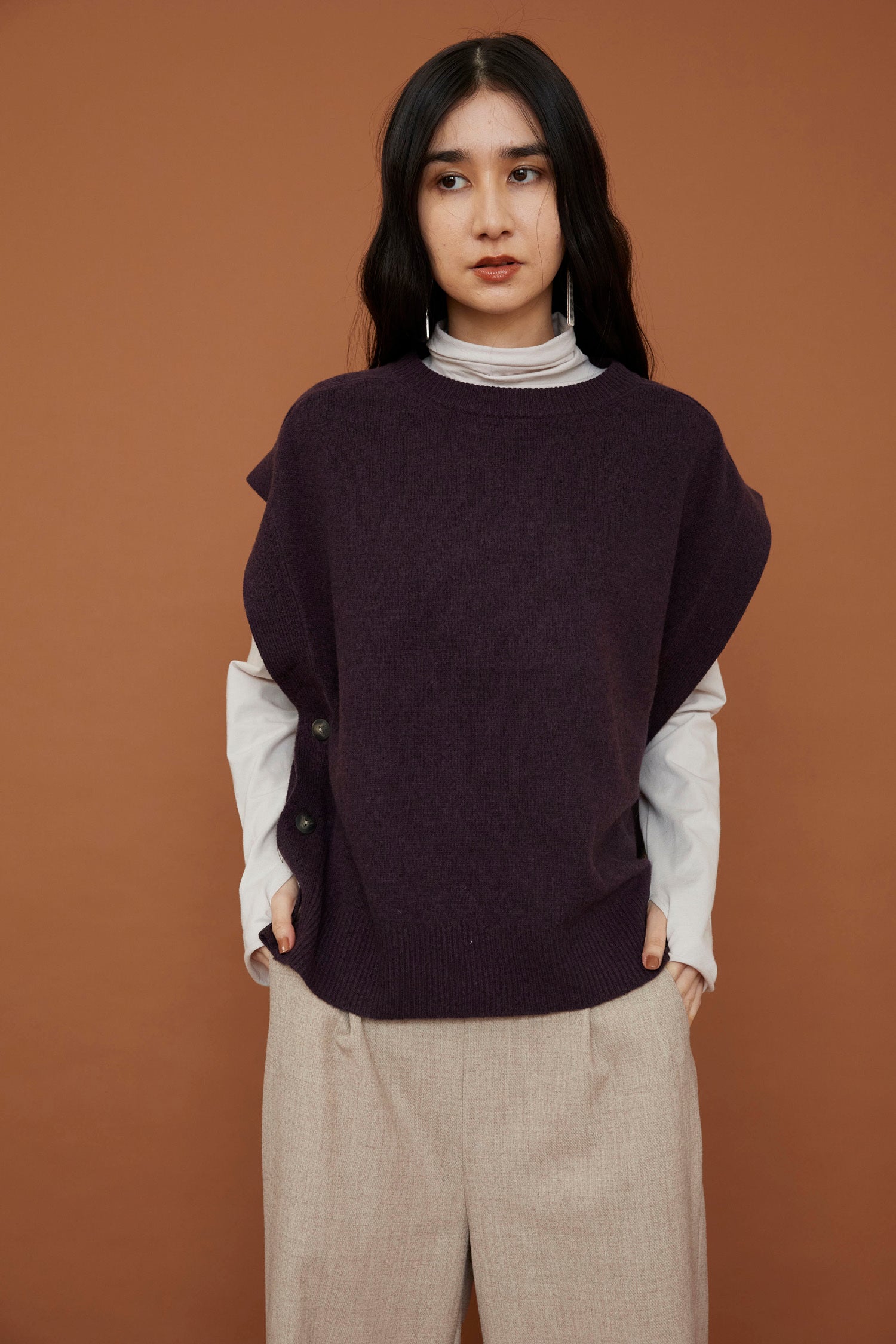 doux bleu ソフトコットン タートルプルオーバー DB-2441-016