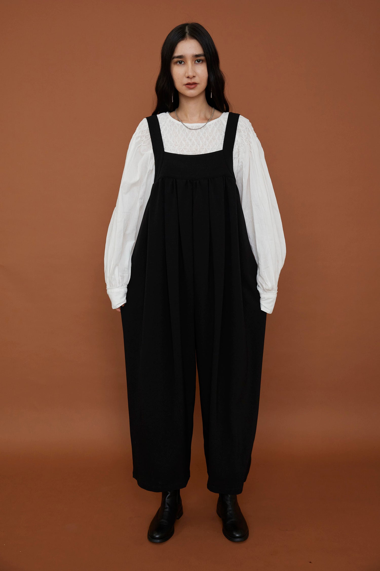 doux bleu ワイドサロペット DB-2445-020