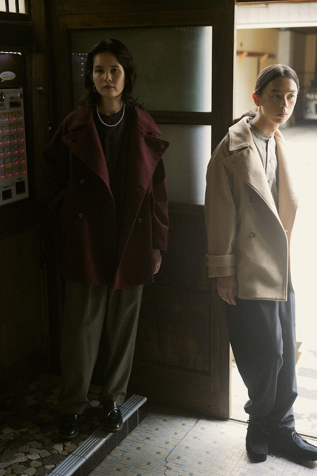 YARRA NEU ウール混テーパードパンツ NU-5455-431