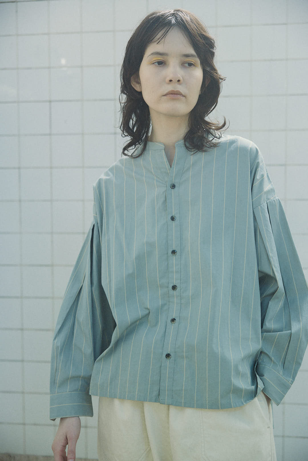 YARRA NEU SIDGRASオータムストライプシャツ NU-5443-409