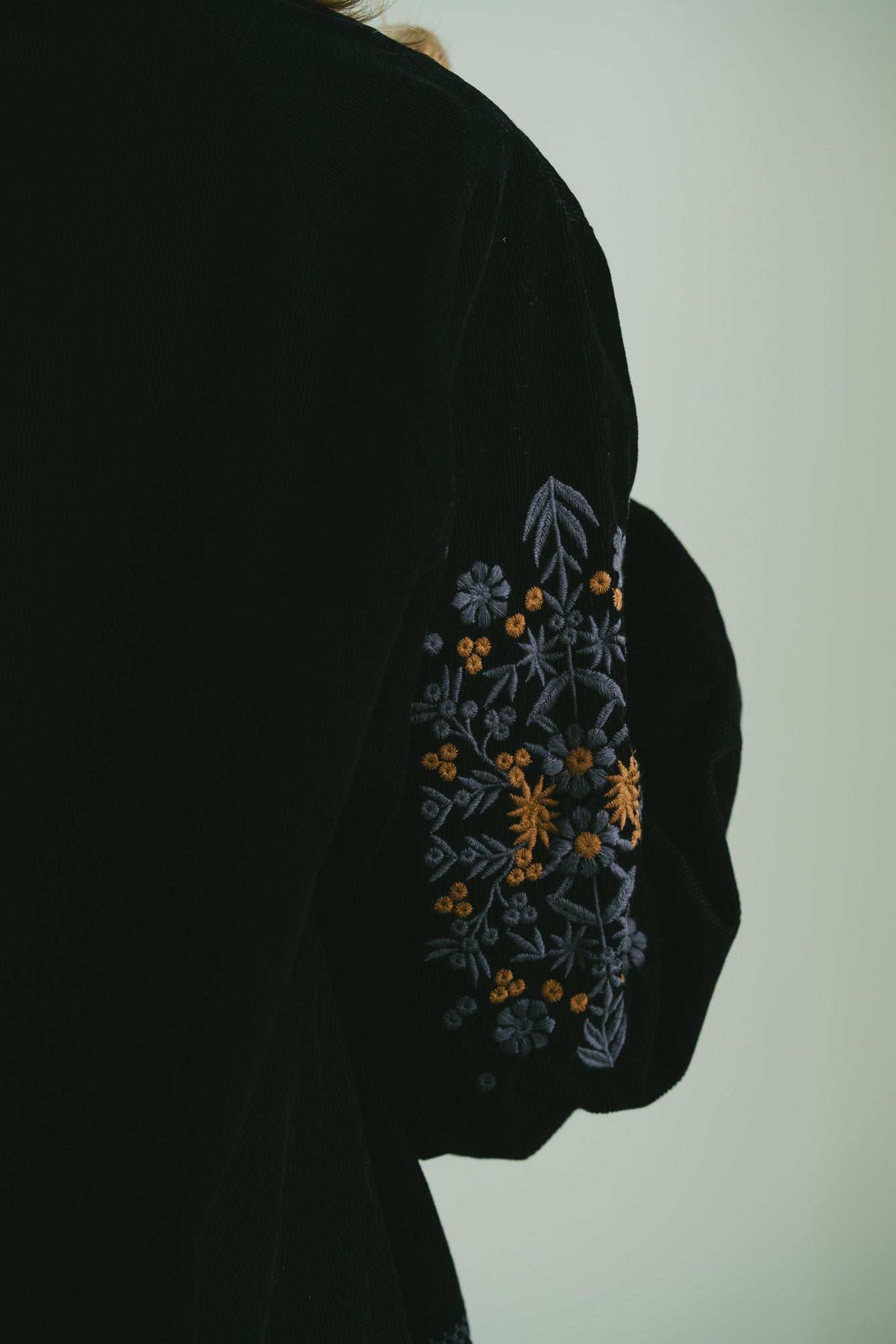 YARRA INDIA刺繍コーデュロイブラウス YR-1553-268