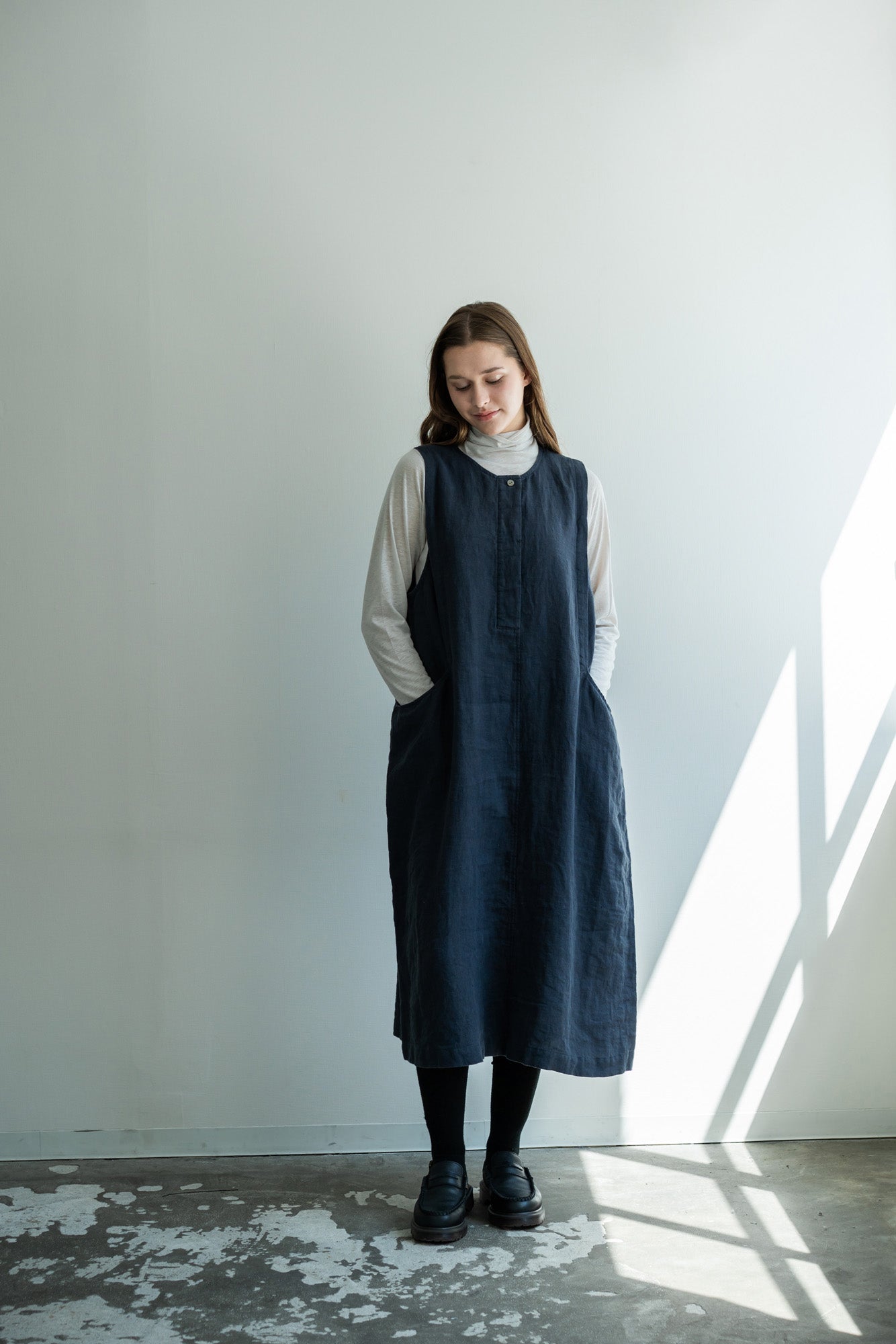 YARRA 2WAYリネンデザインジャンパースカート YR-1614-214