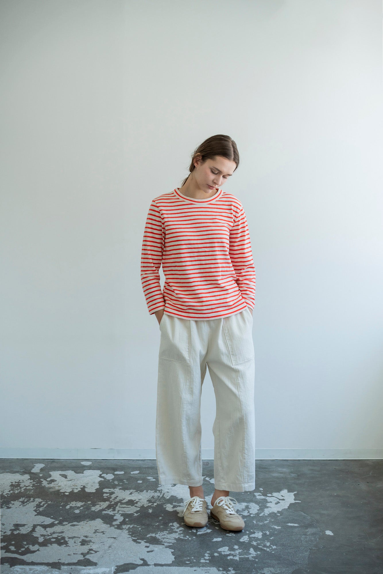 YARRA 甘撚りツイルパネルラインパンツ YR-1615-231