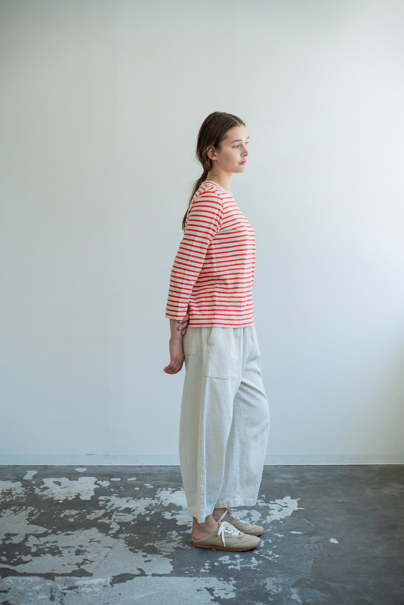 YARRA 甘撚りツイルパネルラインパンツ YR-1615-231