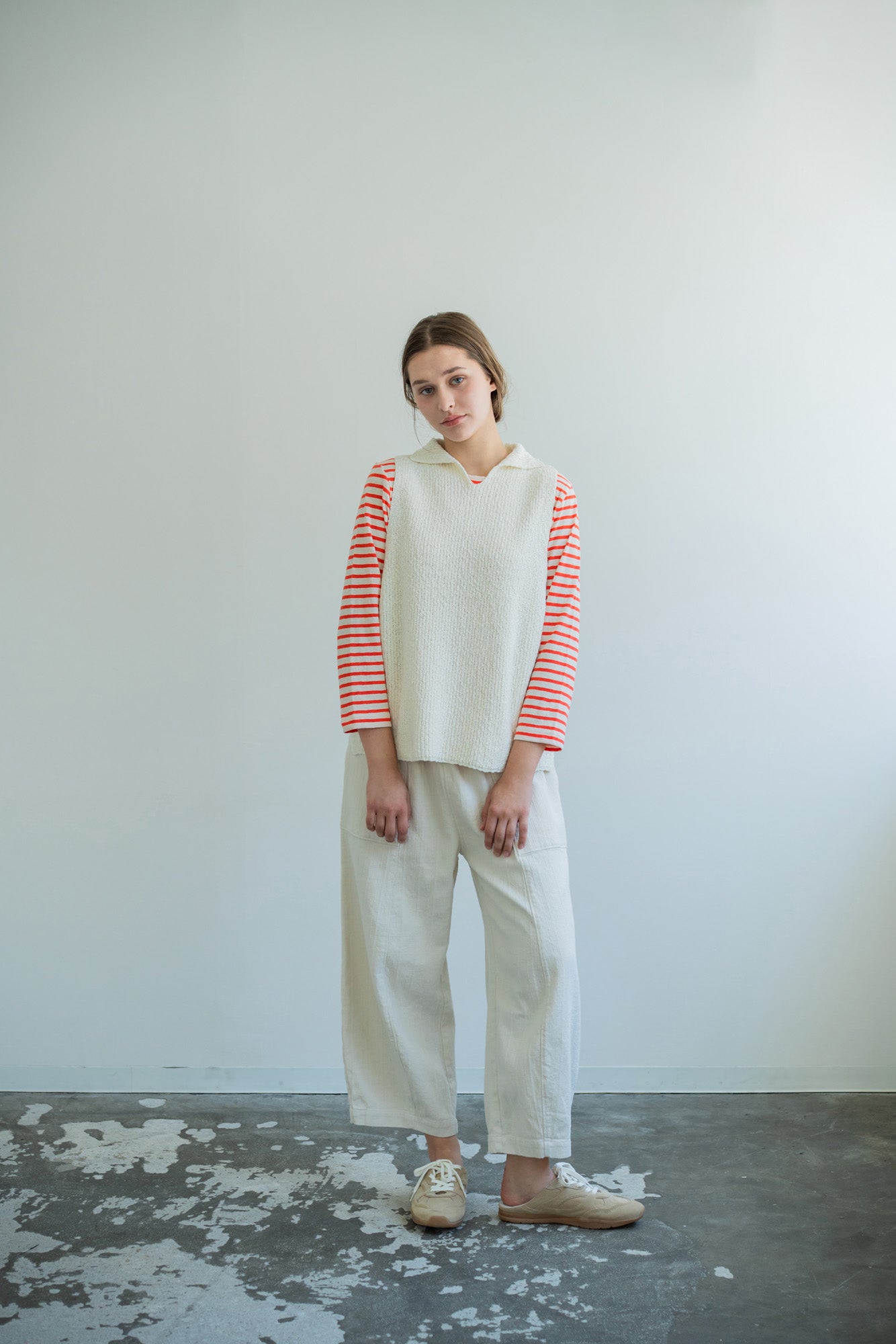 YARRA 甘撚りツイルパネルラインパンツ YR-1615-231