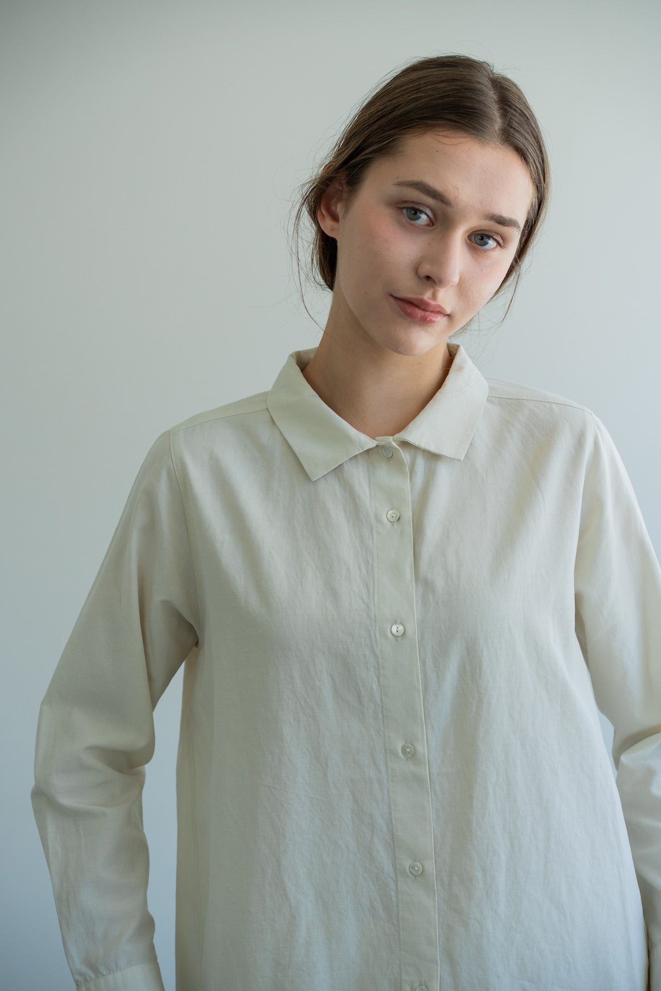 YARRA フラットカラーオープンブラウス YR-1613-221