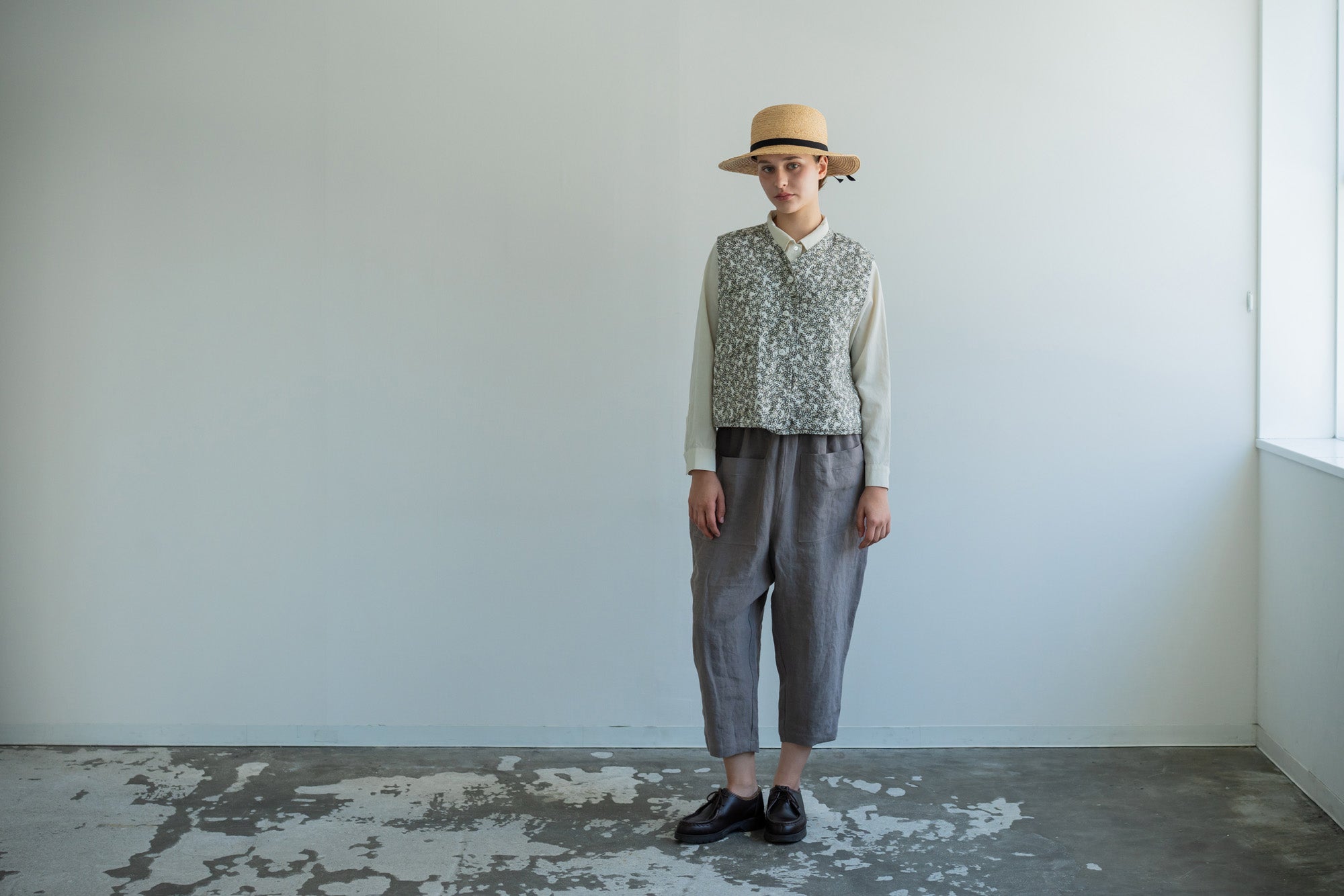 YARRA フロントポケット8分丈パンツ YR-1615-229