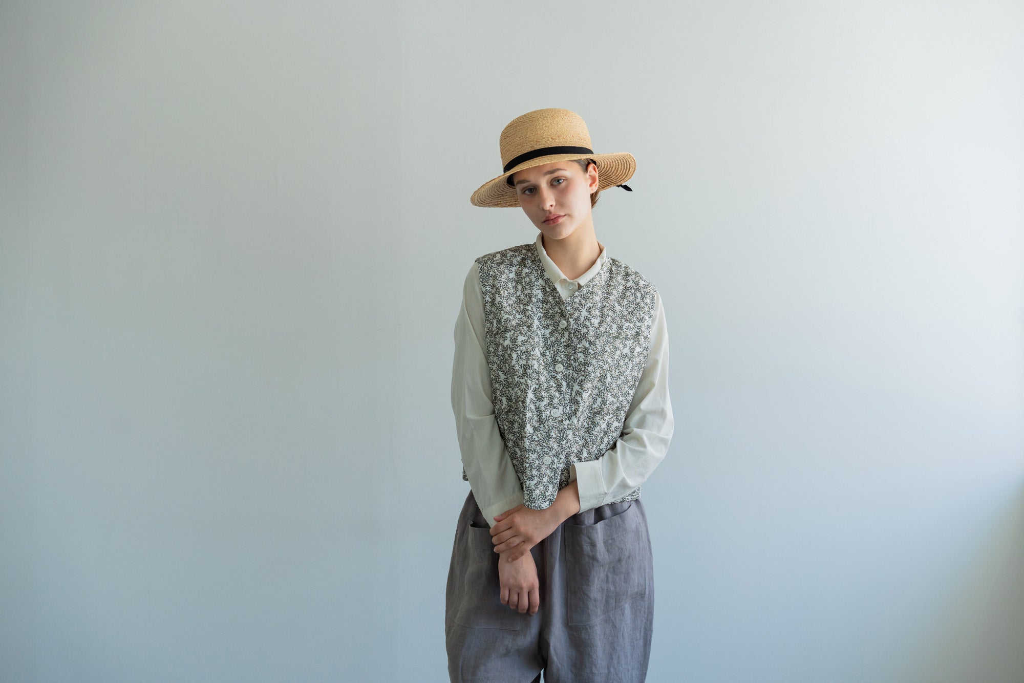 YARRA フロントポケット8分丈パンツ YR-1615-229