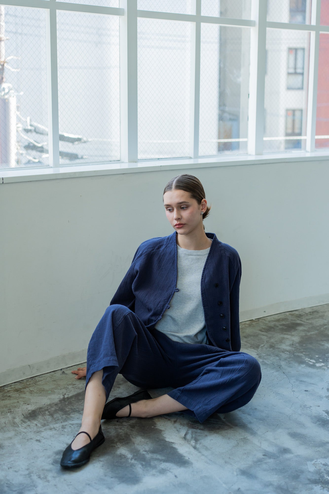 YARRA 甘撚りツイルラグランジャケット YR-1617-230