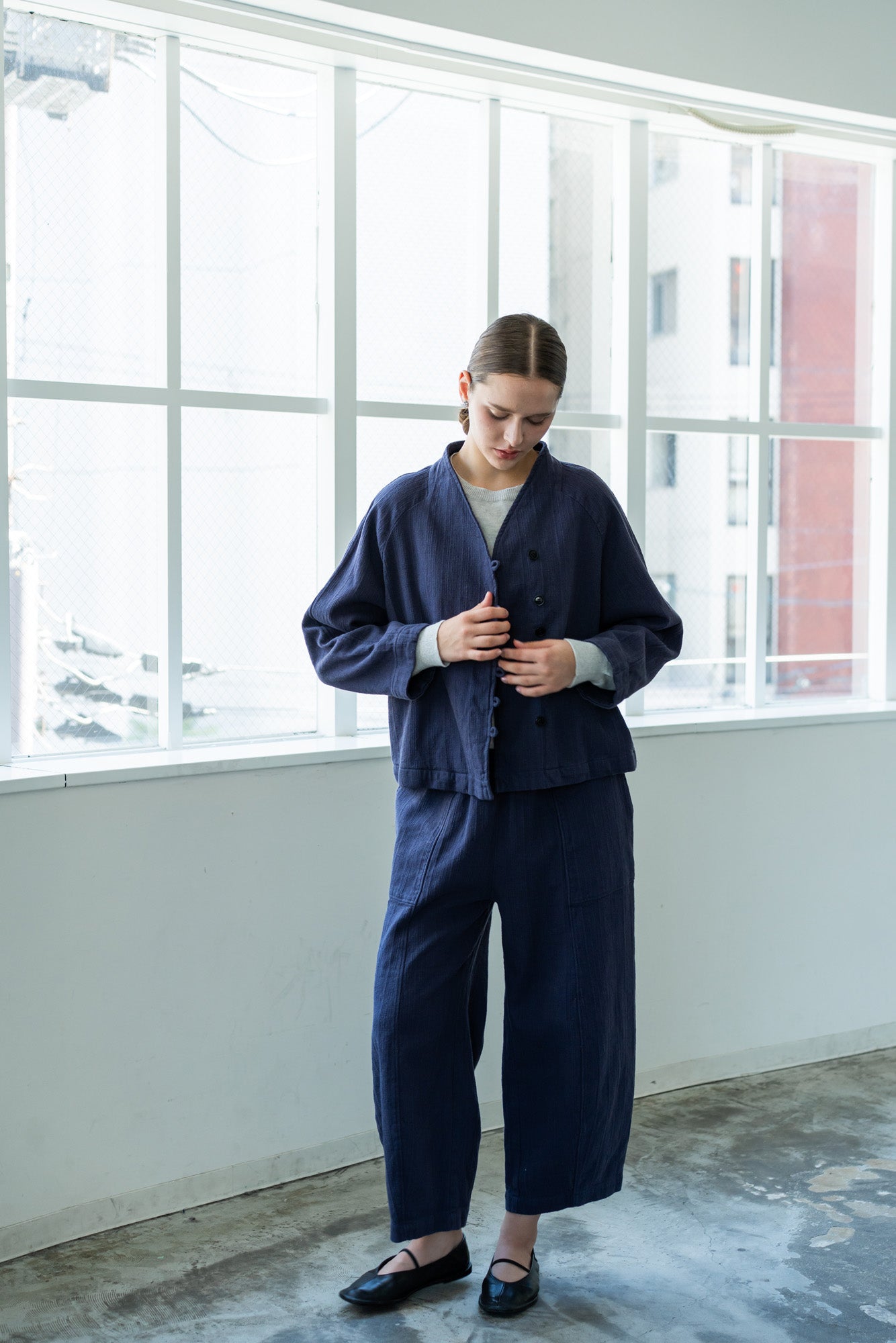 YARRA 甘撚りツイルパネルラインパンツ YR-1615-231