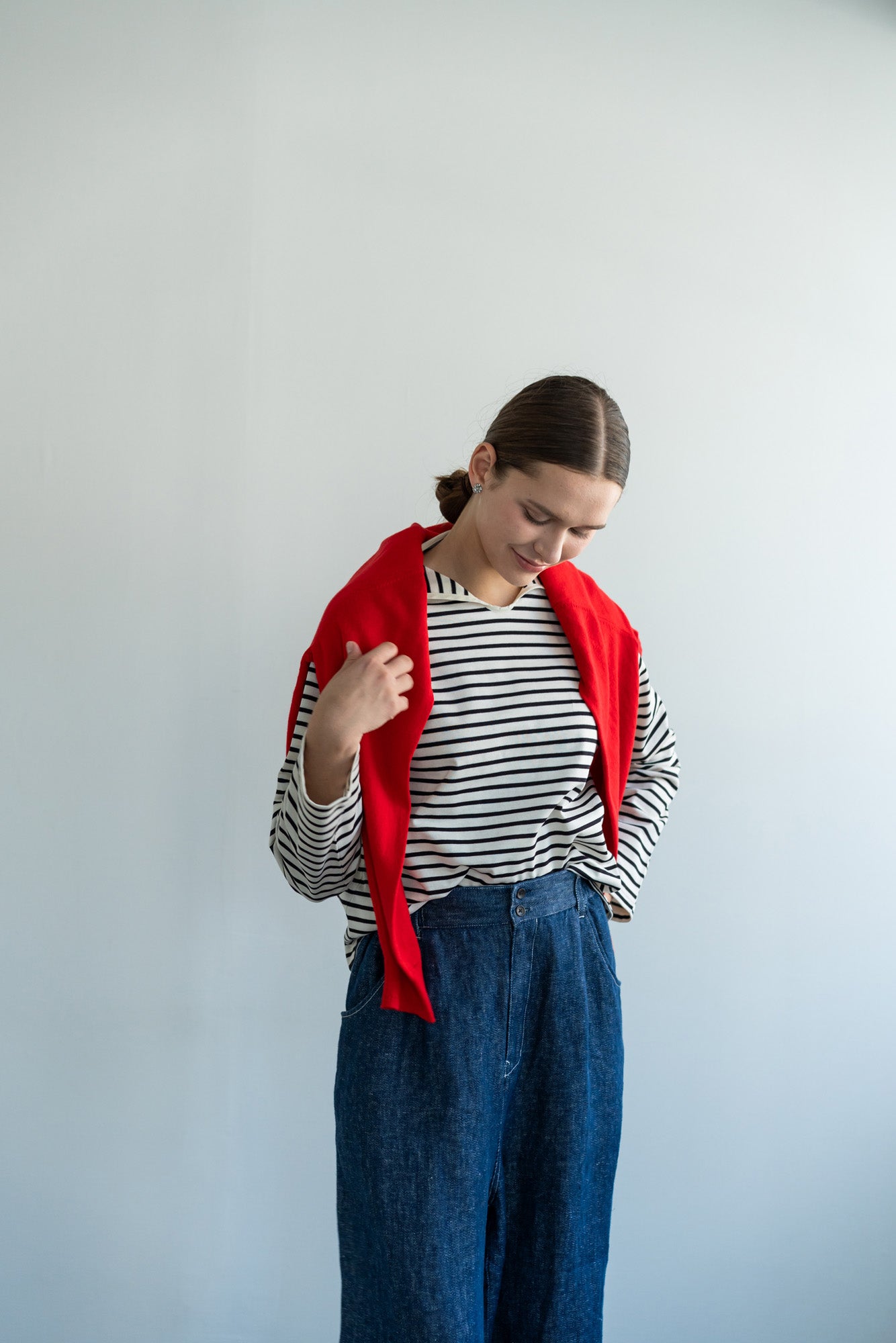 YARRA ポイントステッチリネンデニム YR-1615-216