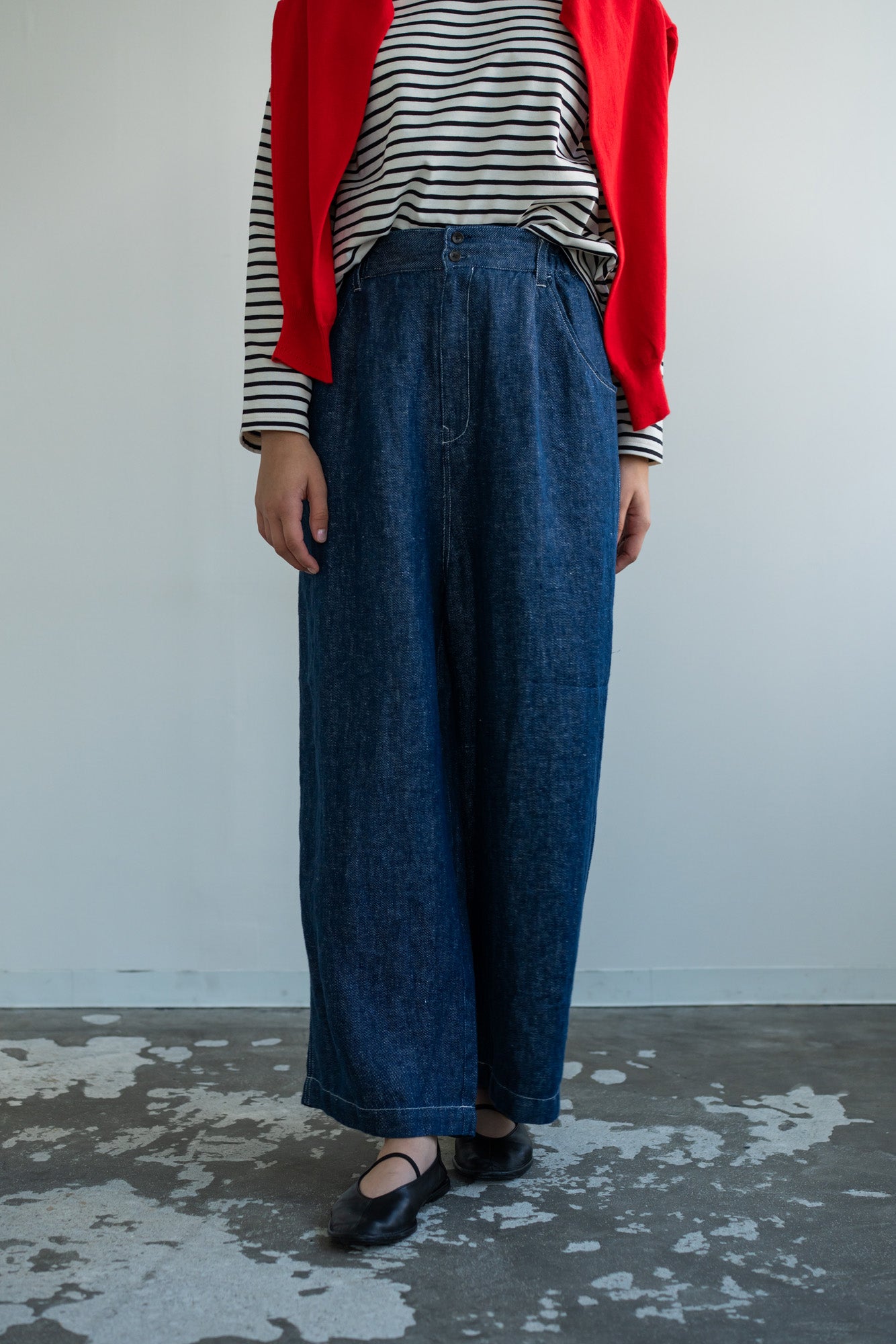 YARRA ポイントステッチリネンデニム YR-1615-216