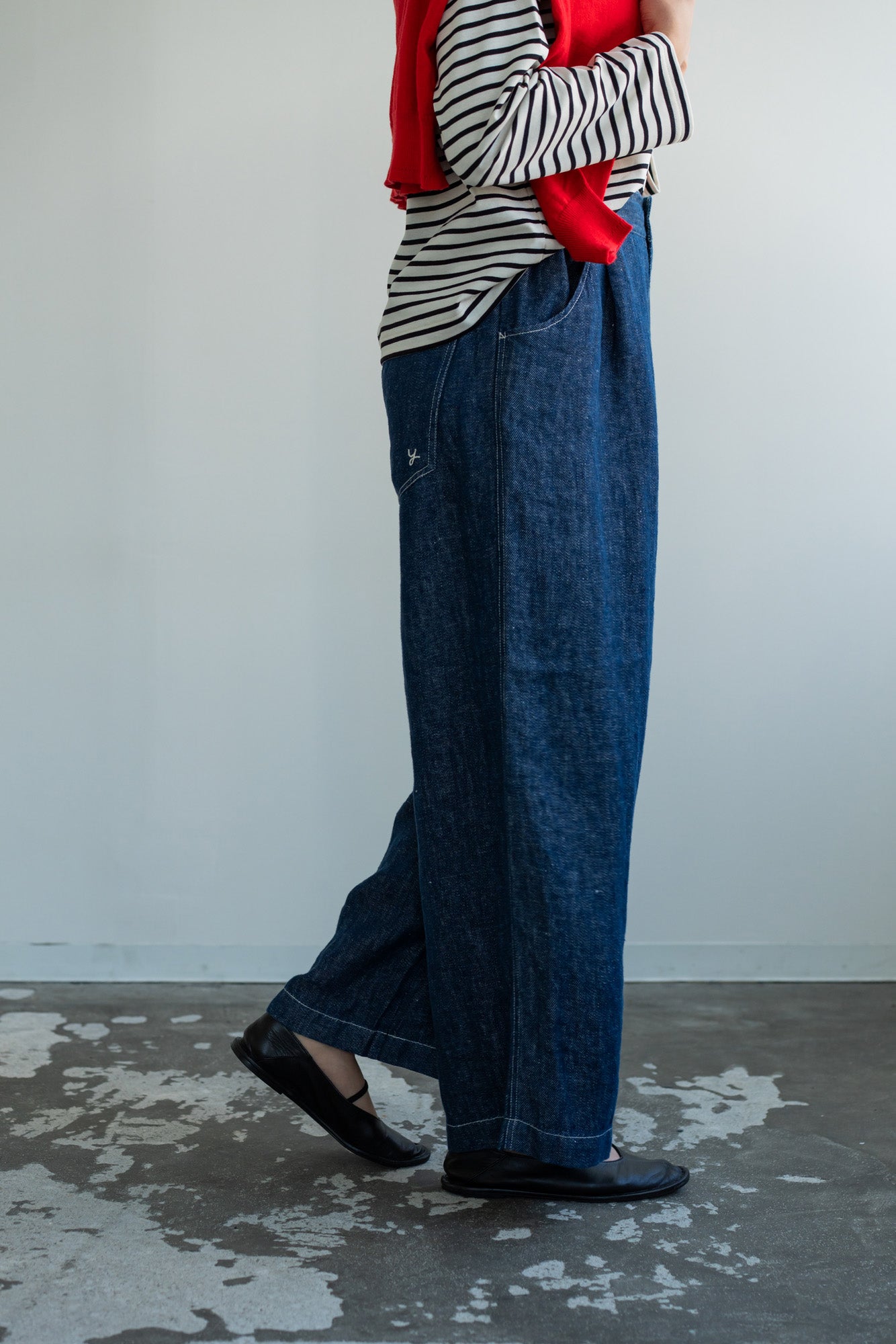 YARRA ポイントステッチリネンデニム YR-1615-216