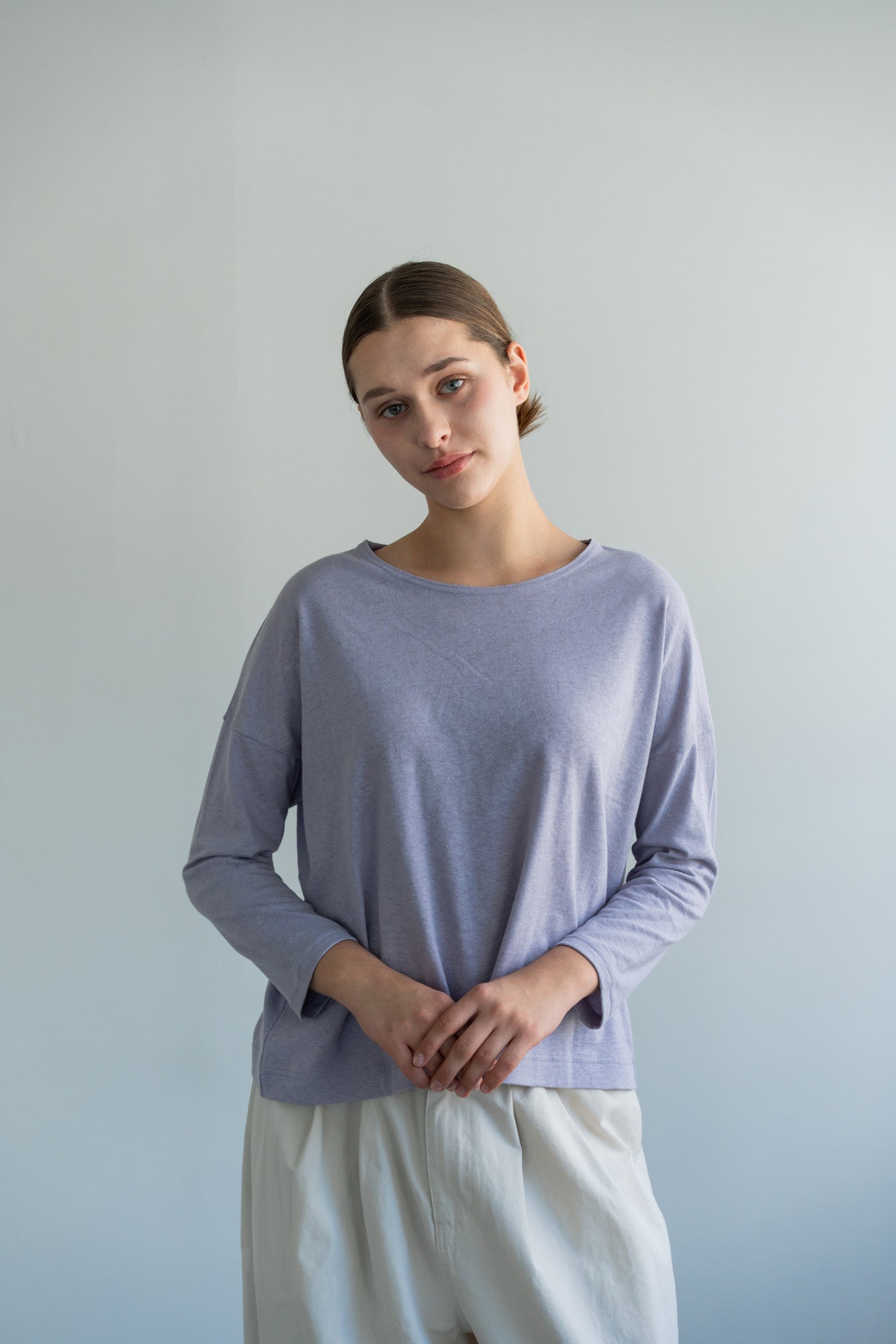 YARRA ベルギーリネン長袖TEE YR-1611-236