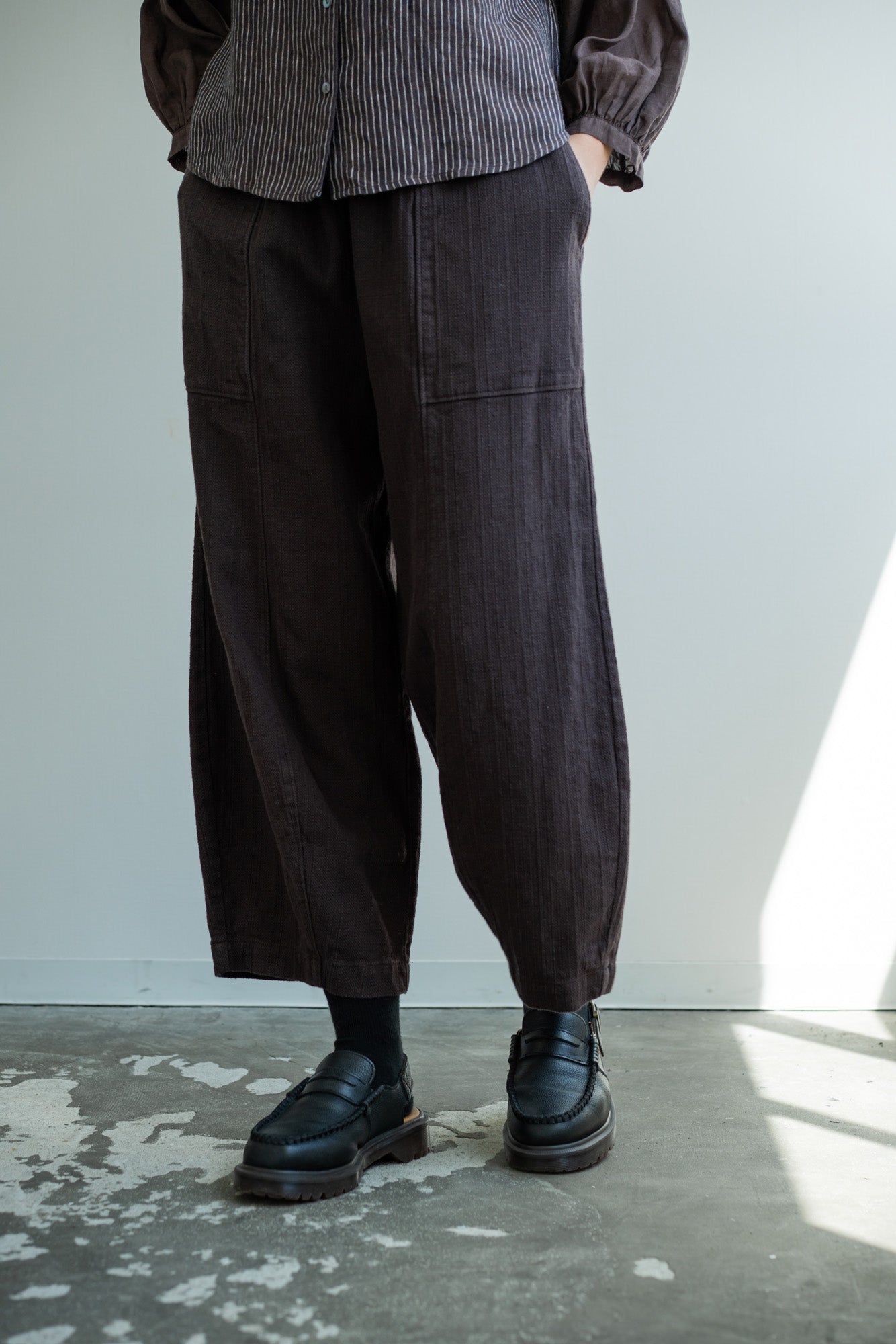 YARRA 甘撚りツイルパネルラインパンツ YR-1615-231