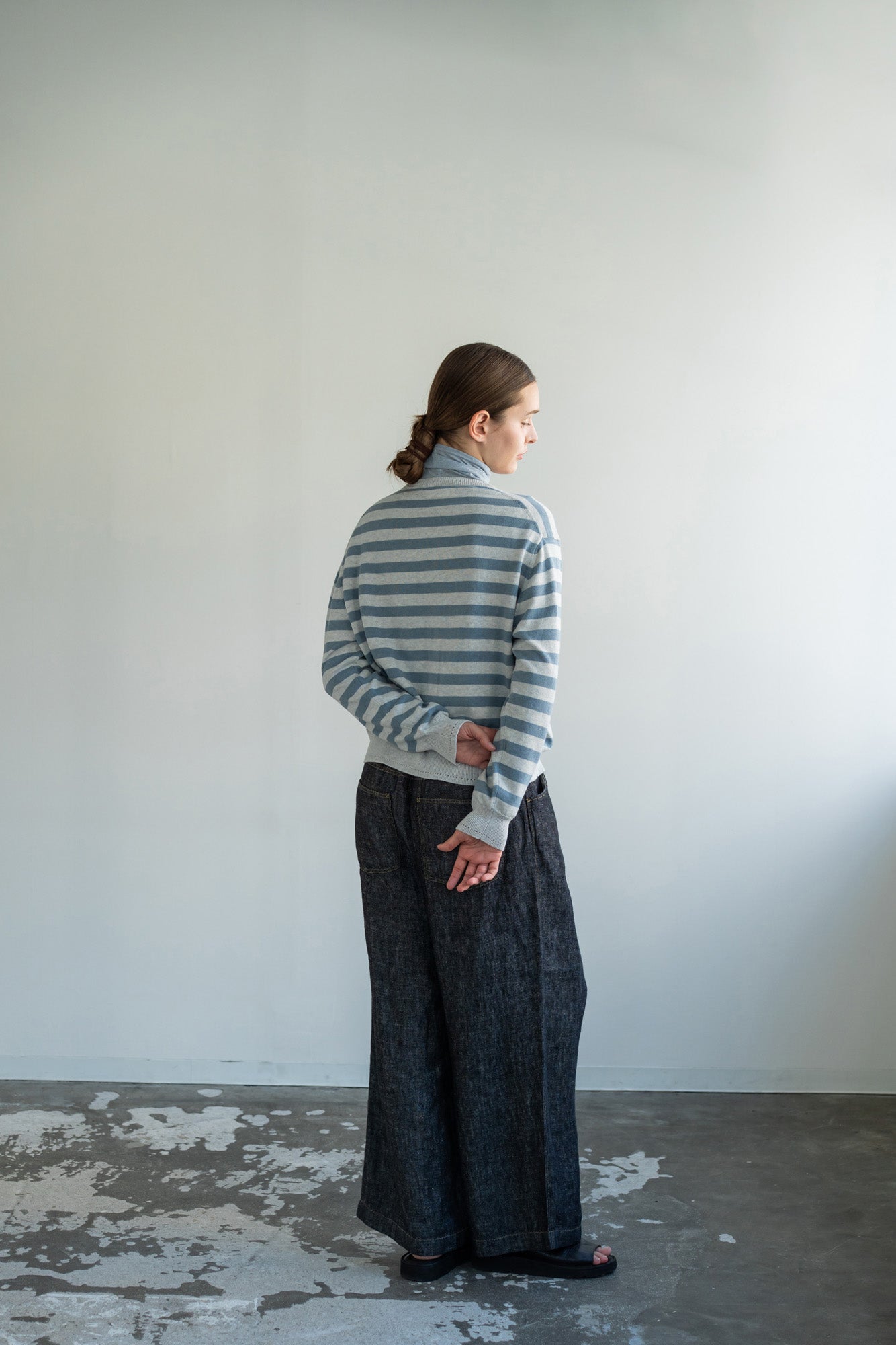 YARRA コットンカシミヤクルーカーディガン YR-1612-206