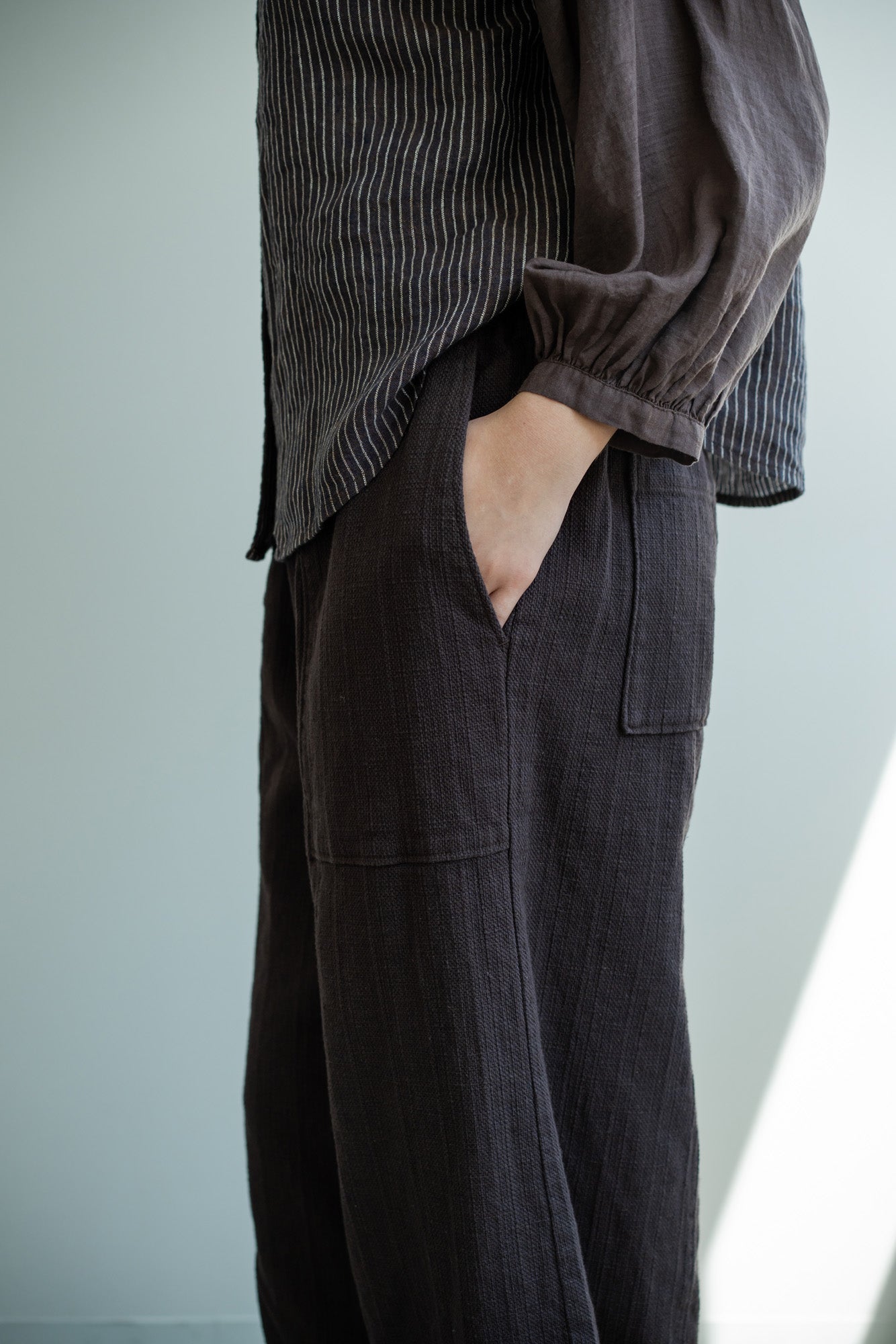 YARRA 甘撚りツイルパネルラインパンツ YR-1615-231