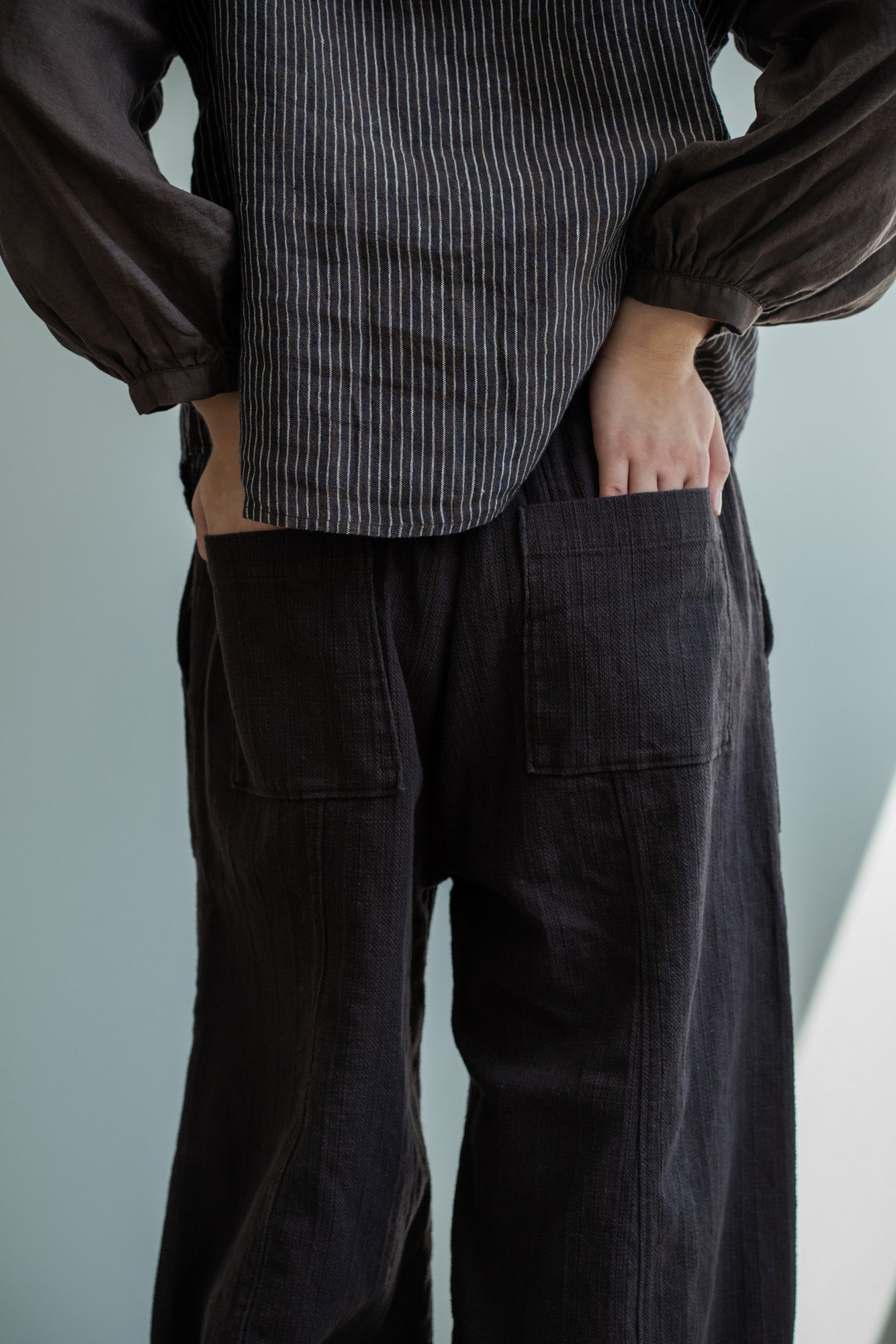 YARRA 甘撚りツイルパネルラインパンツ YR-1615-231