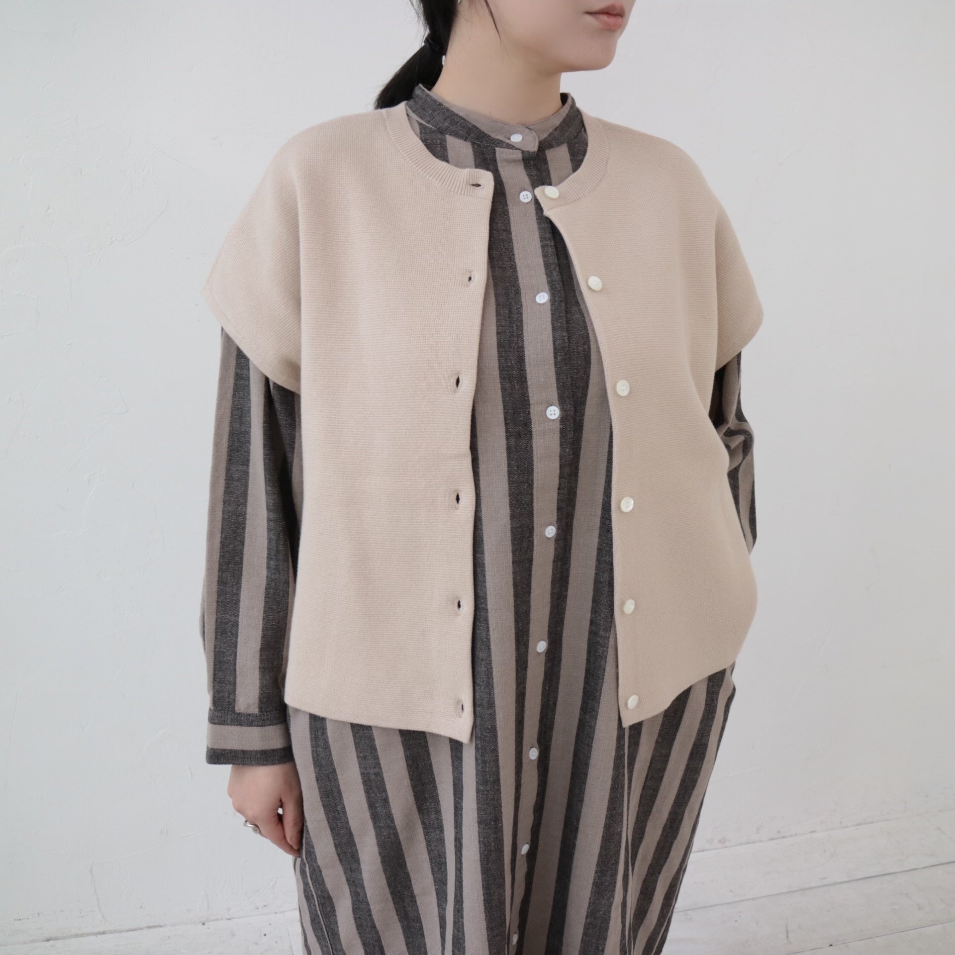 YARRA ストライプワンピース YR-1414-215