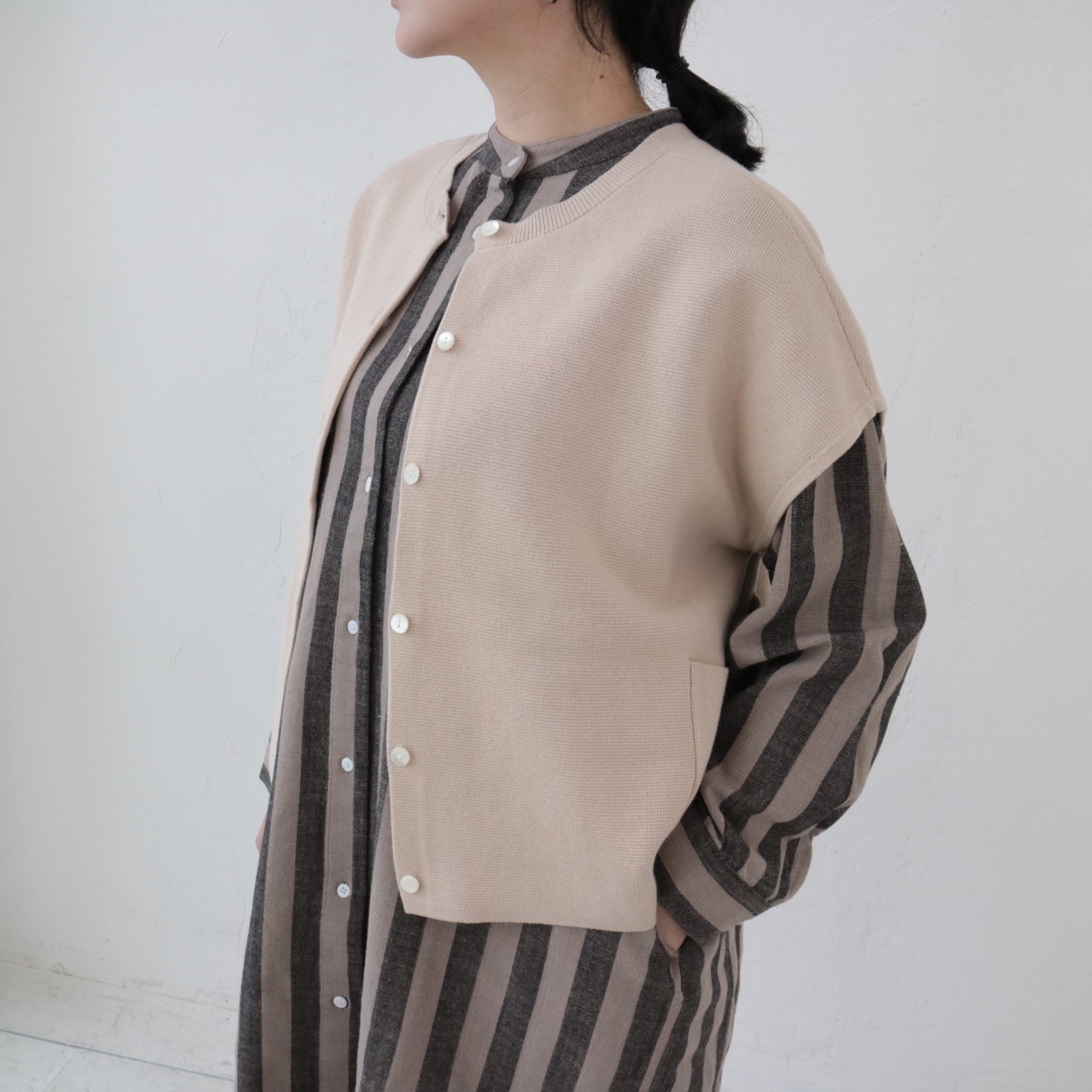 YARRA ストライプワンピース YR-1414-215