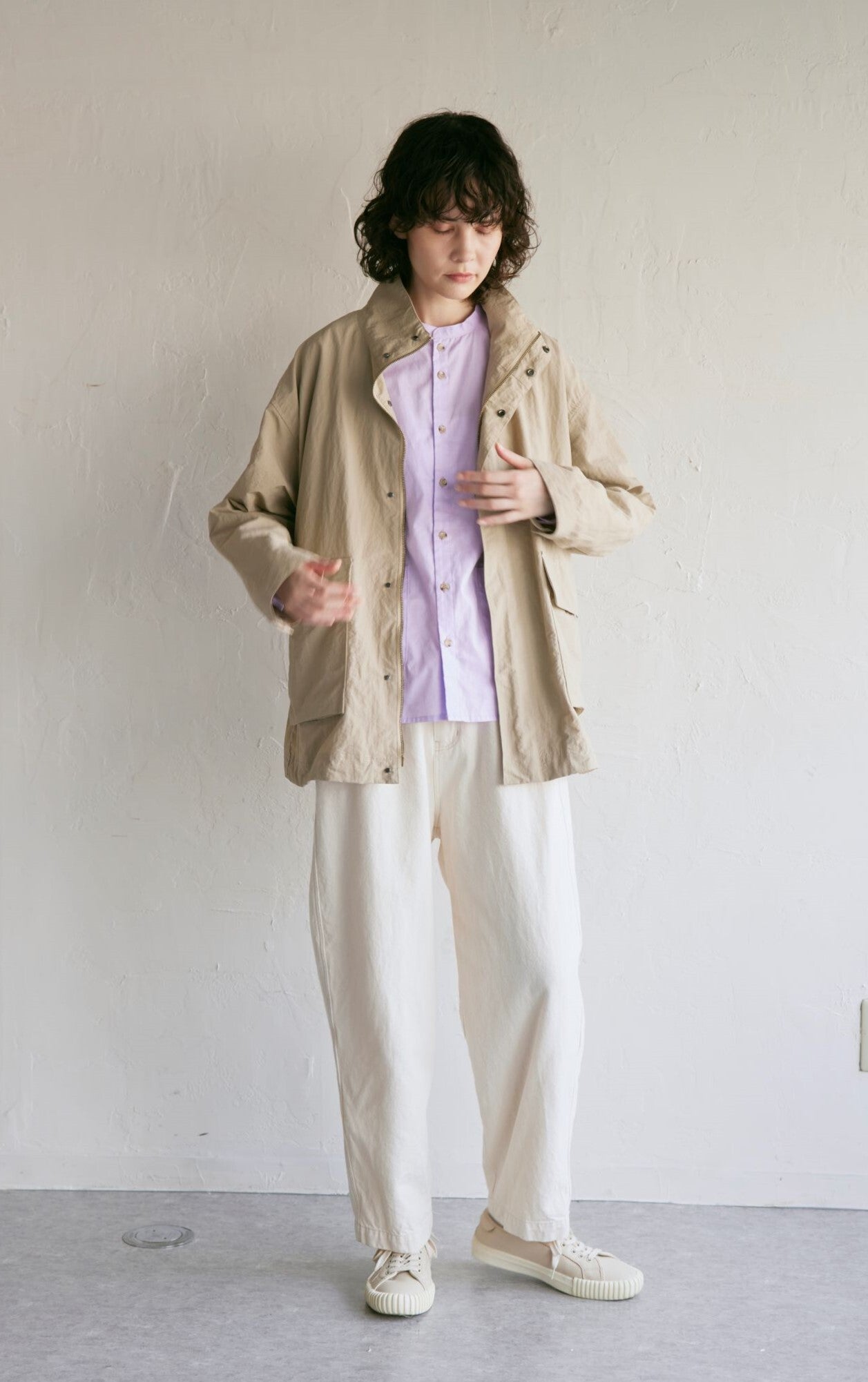 YARRA NEU スタンドカラーナイロンアウター NU-5417-420