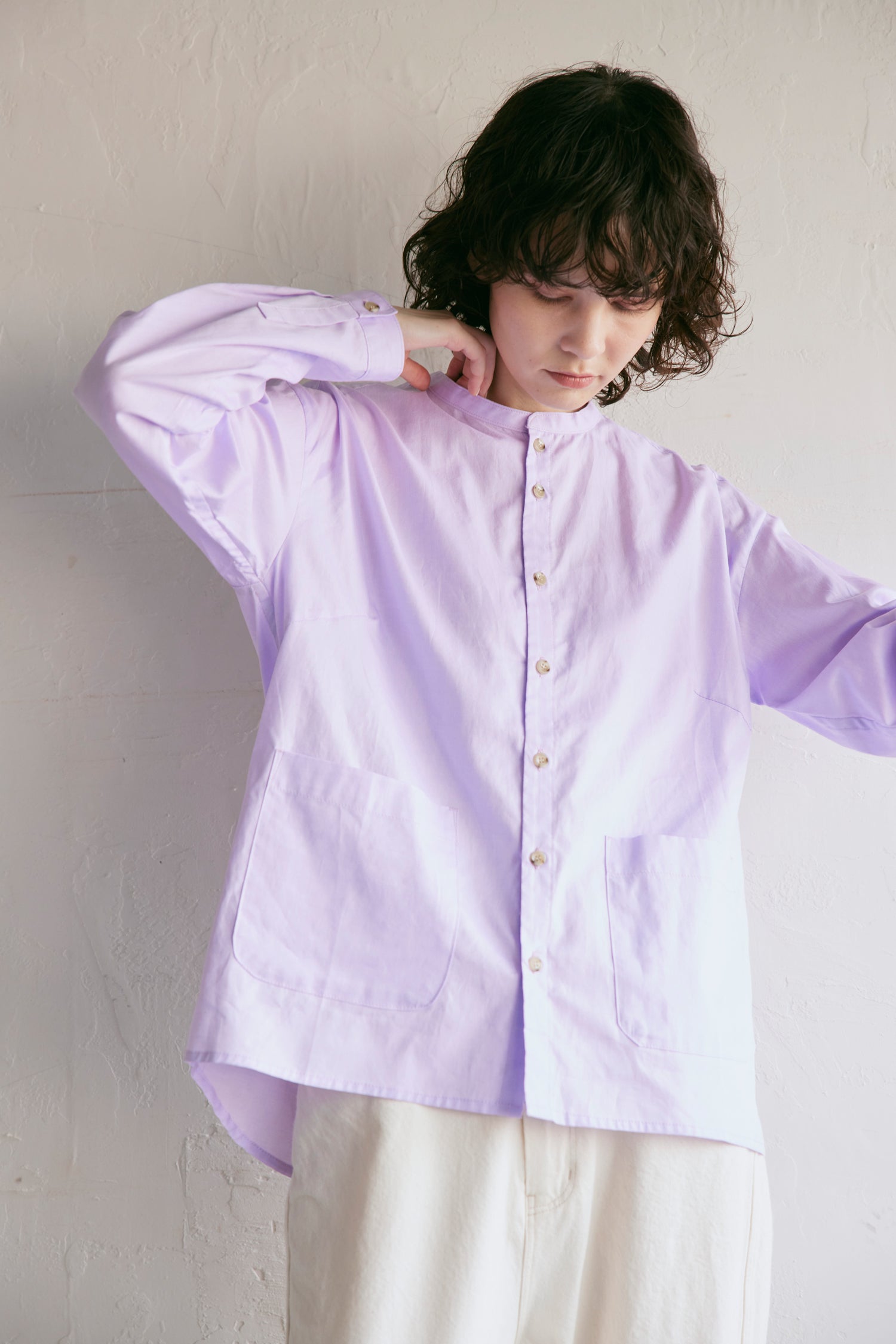 YARRA NEU SIDOGRASスタンドカラーシャツ NU-5413-409