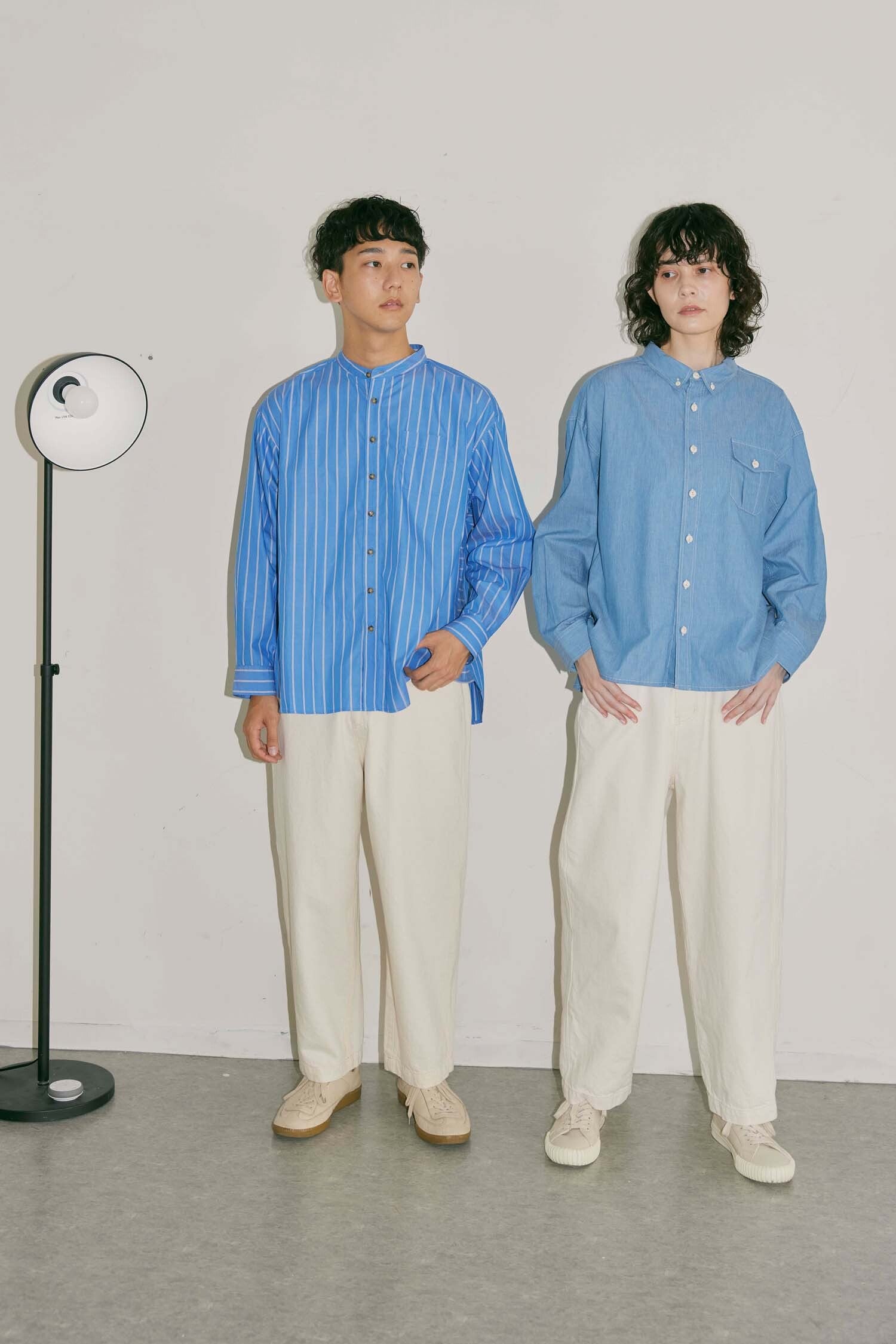 YARRA NEU SIDGRASストライプシャツ NU-5413-410