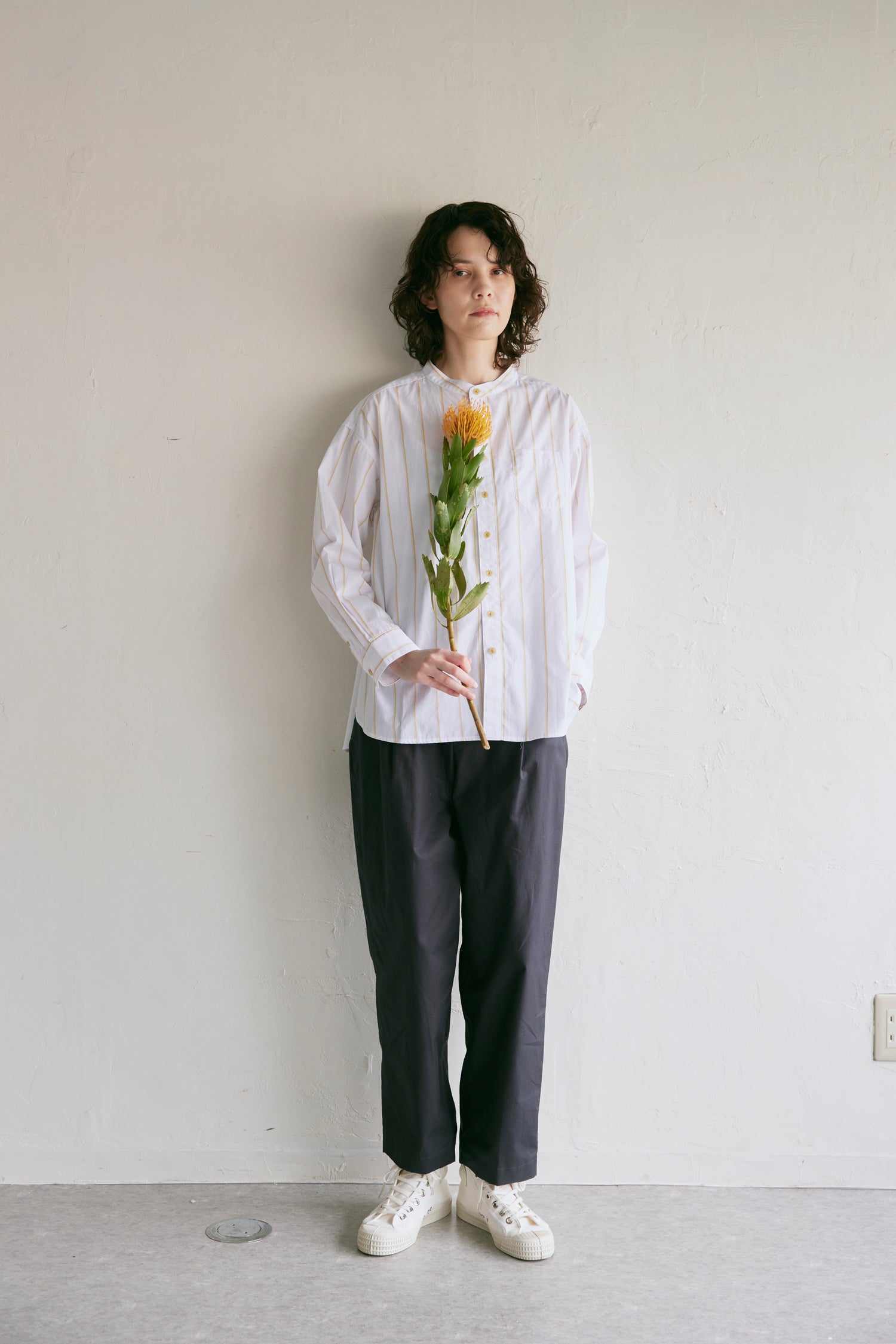 YARRA NEU SIDGRASストライプシャツ NU-5413-410