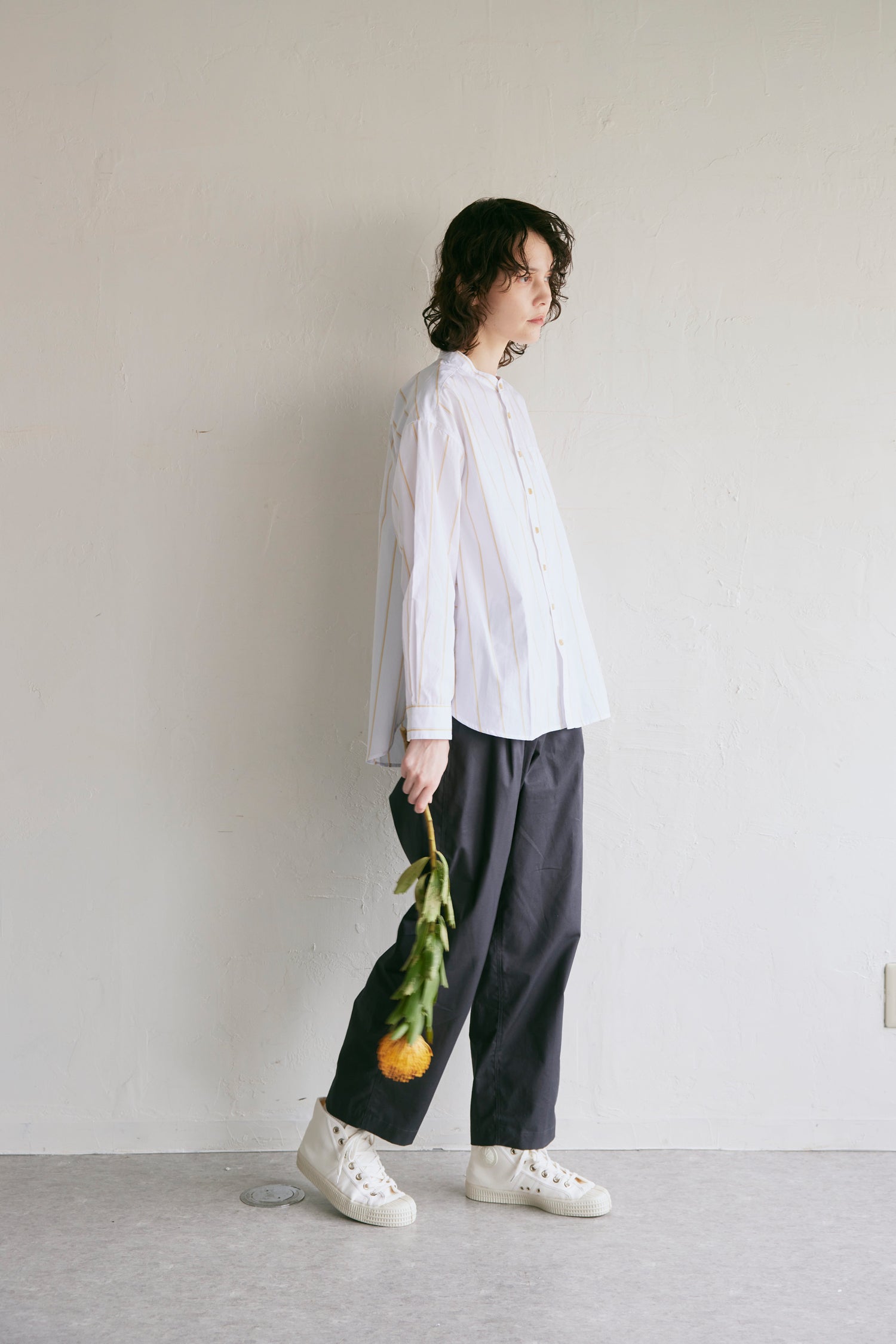 YARRA NEU SIDGRASストライプシャツ NU-5413-410