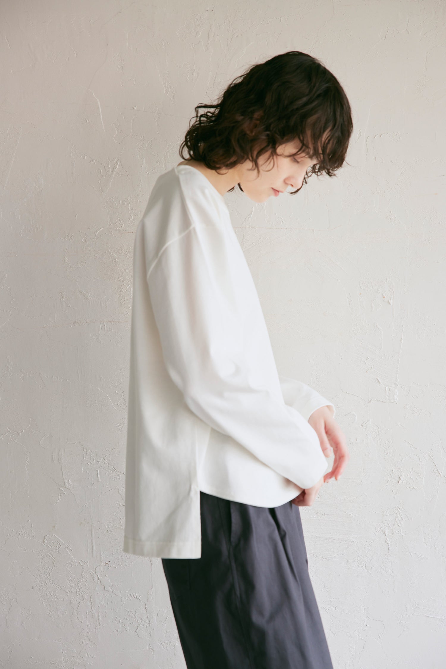 YARRA NEU デラヴェ天竺長袖カットソー NU-5411-401