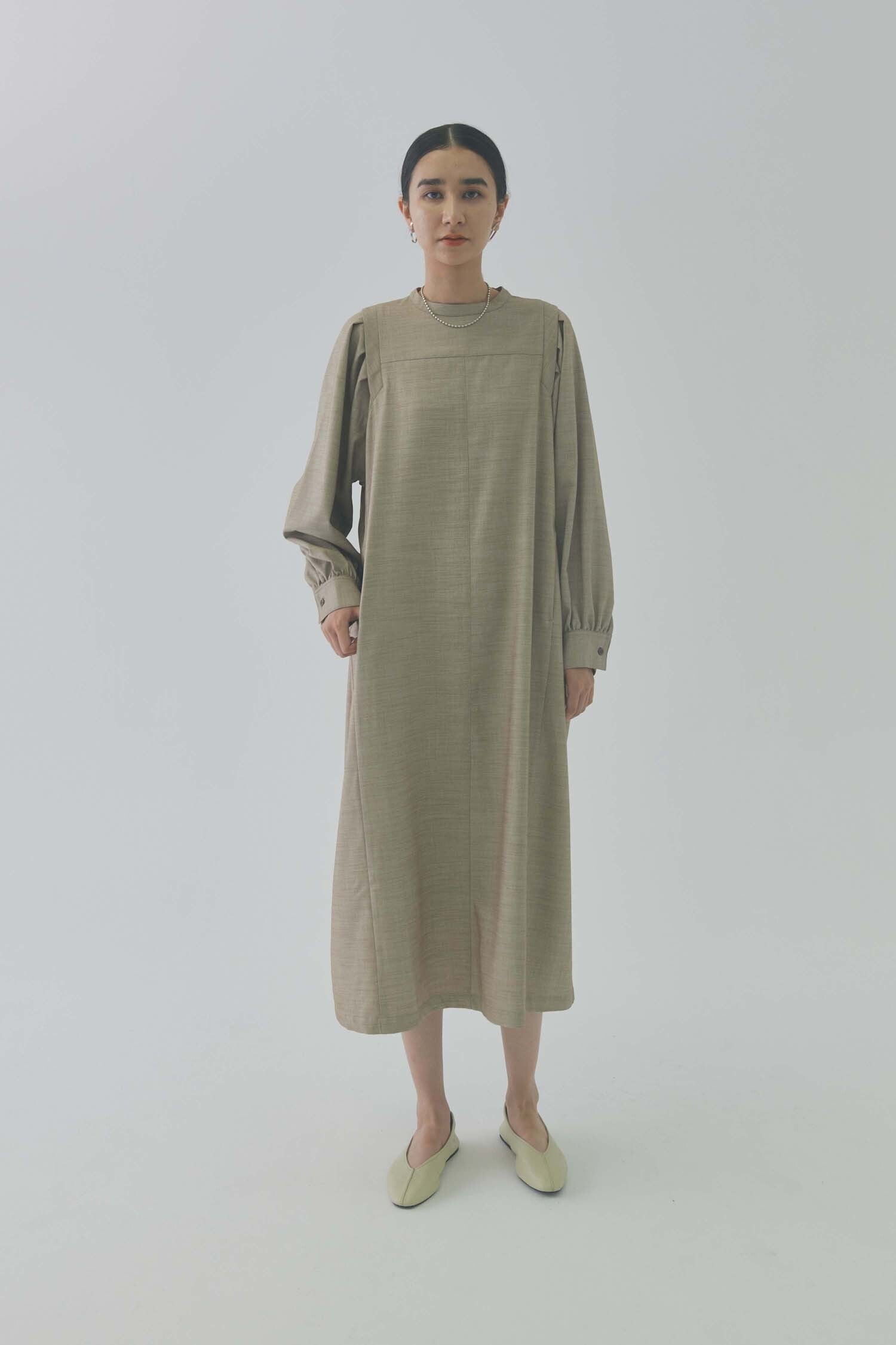 doux bleu スタンドカラーAラインワンピース DB-2414-004