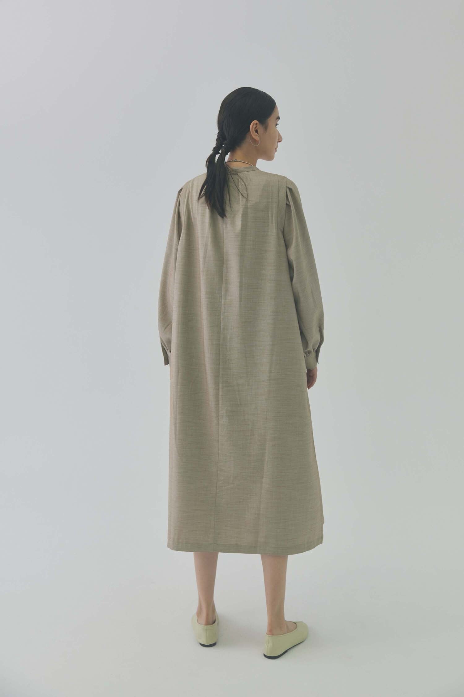 doux bleu スタンドカラーAラインワンピース DB-2414-004