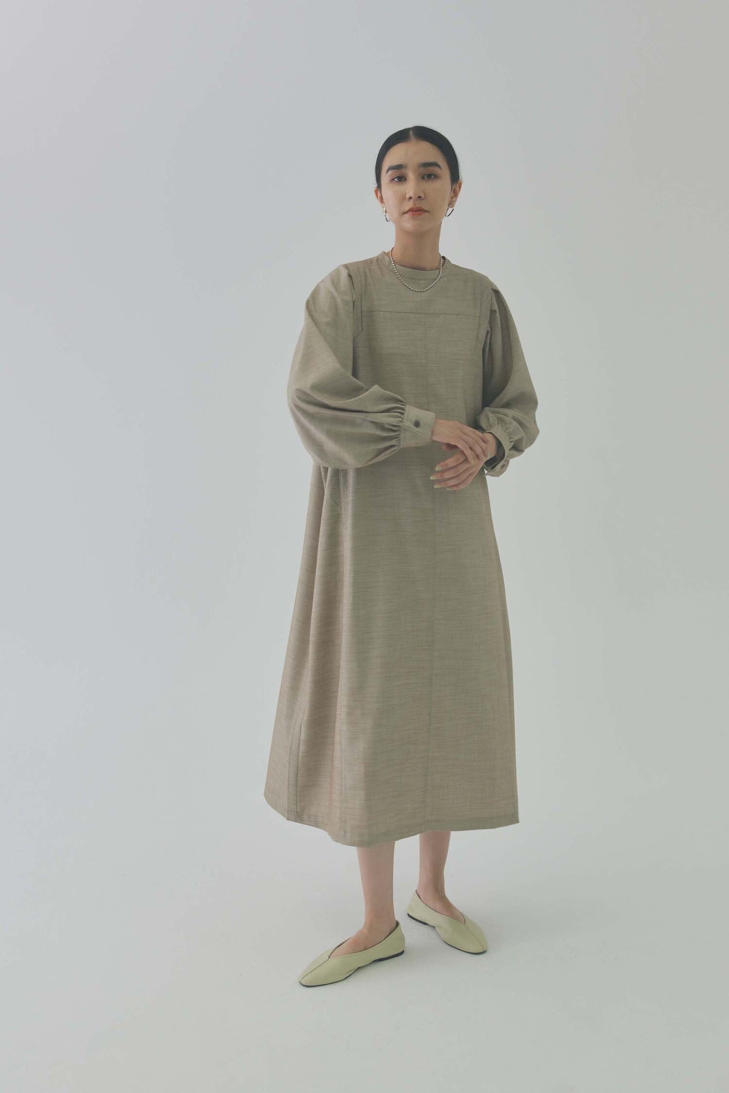 doux bleu スタンドカラーAラインワンピース DB-2414-004