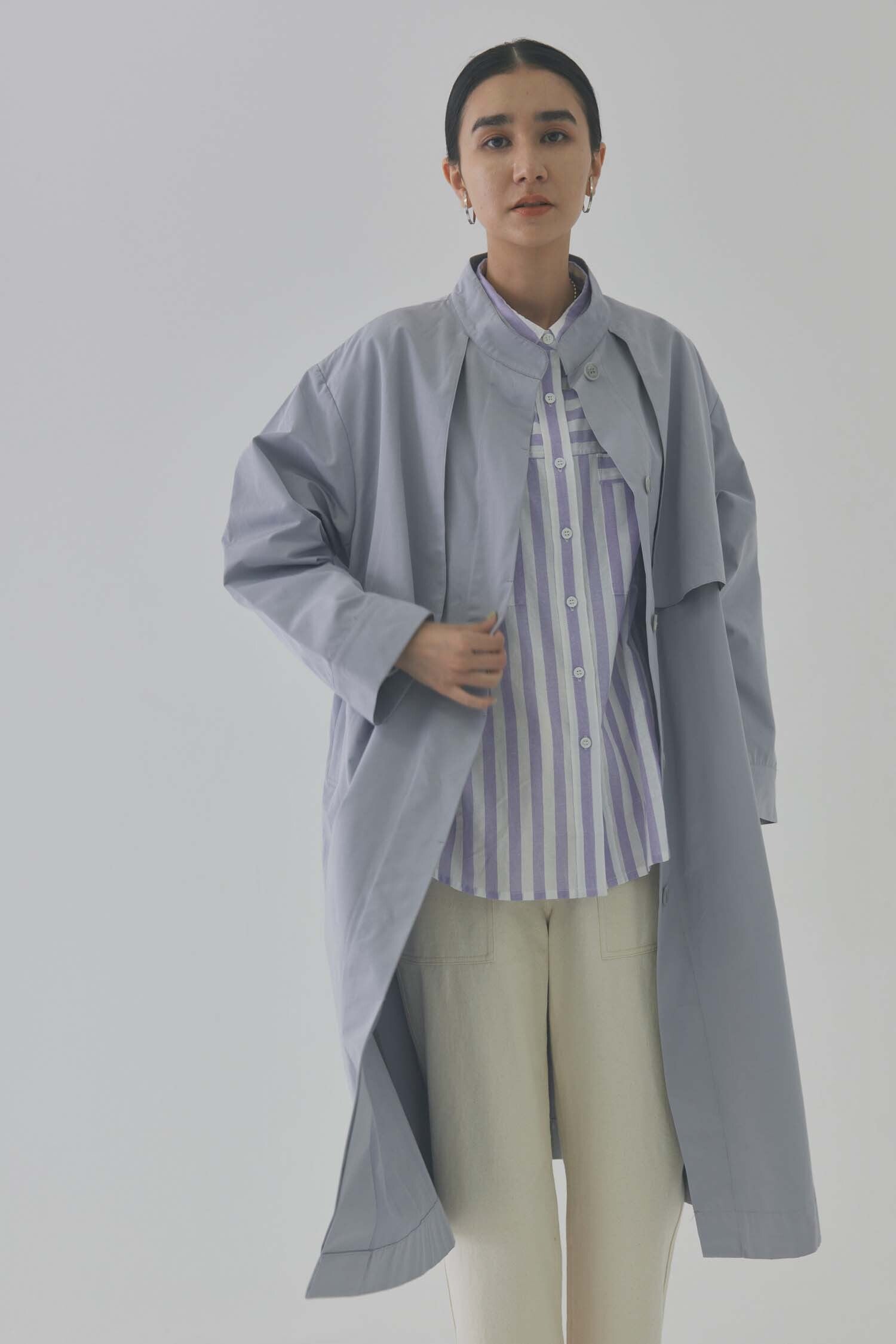 doux bleu ガンフラップスタンドカラーコート DB-2417-011