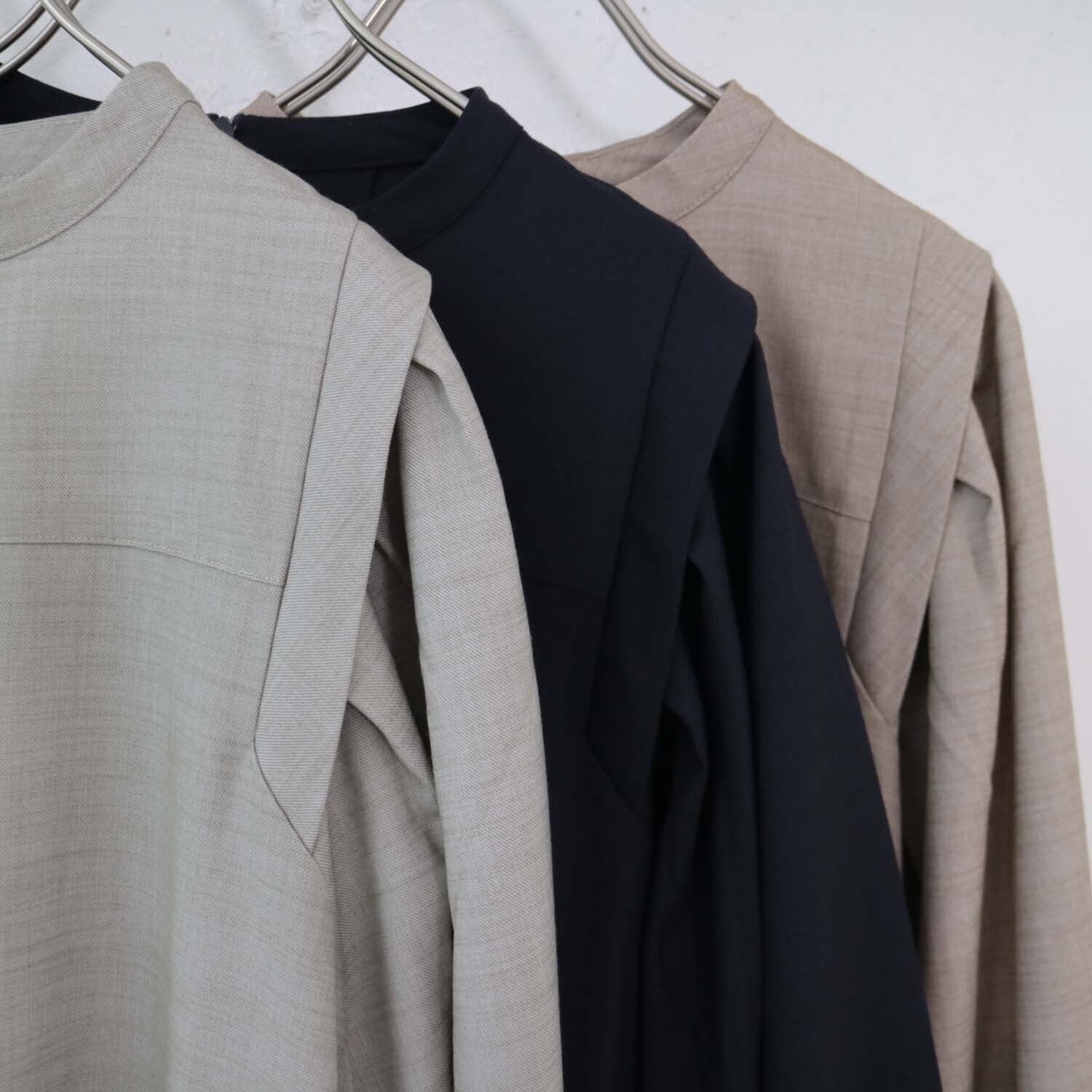 doux bleu スタンドカラーAラインワンピース DB-2414-004