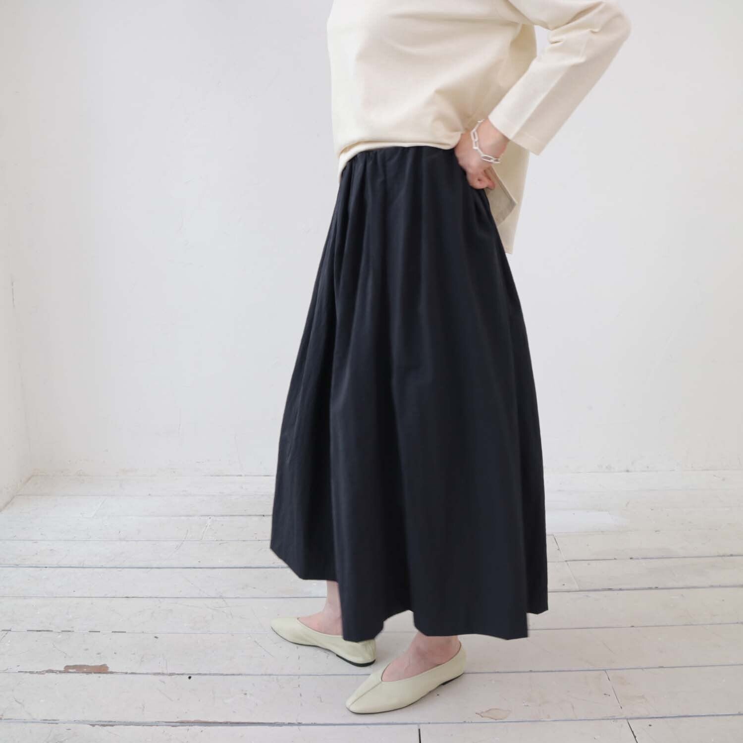 doux bleu ナイロンフレアスカート DB-2416-010