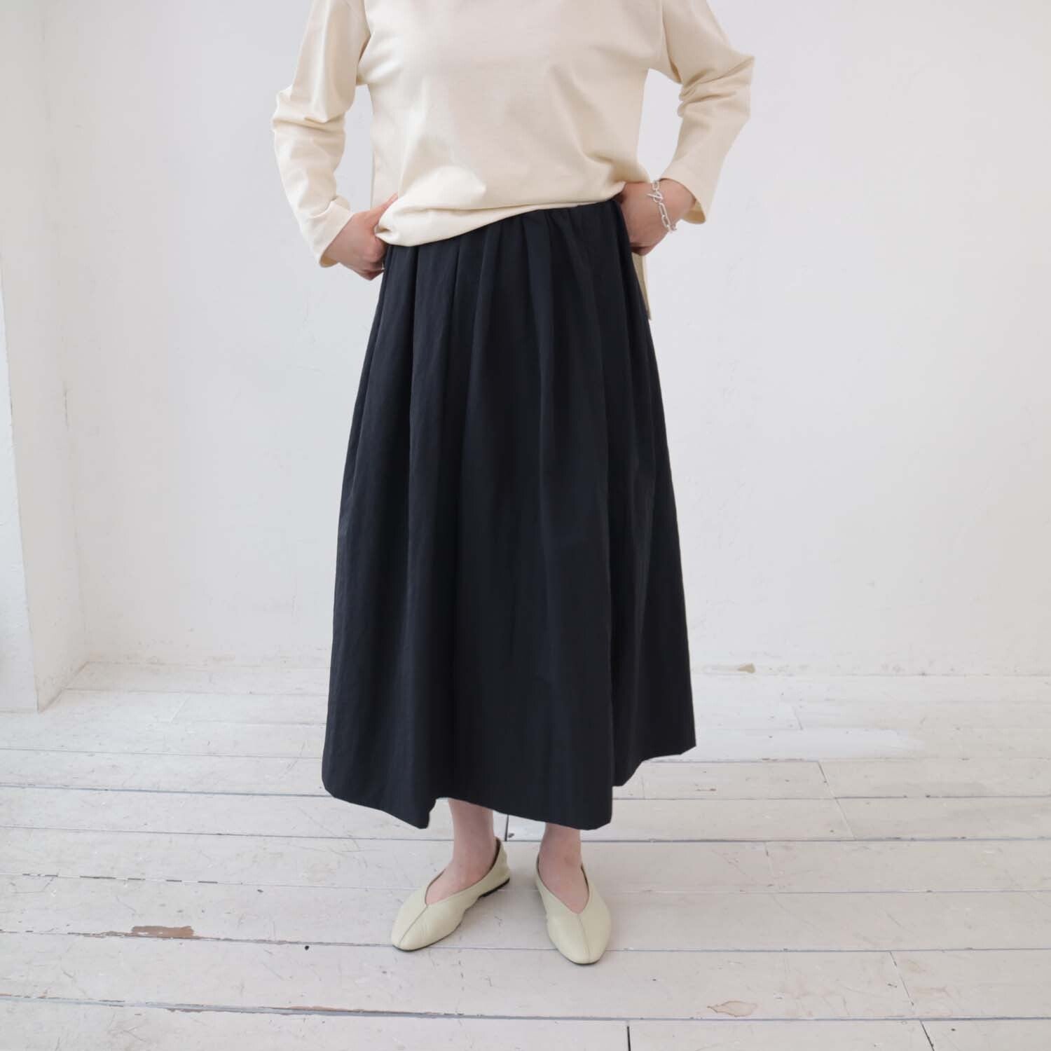 doux bleu ナイロンフレアスカート DB-2416-010