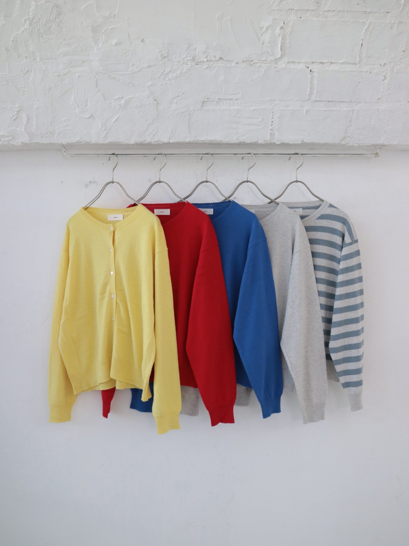 YARRA コットンカシミヤクルーカーディガン YR-1612-206