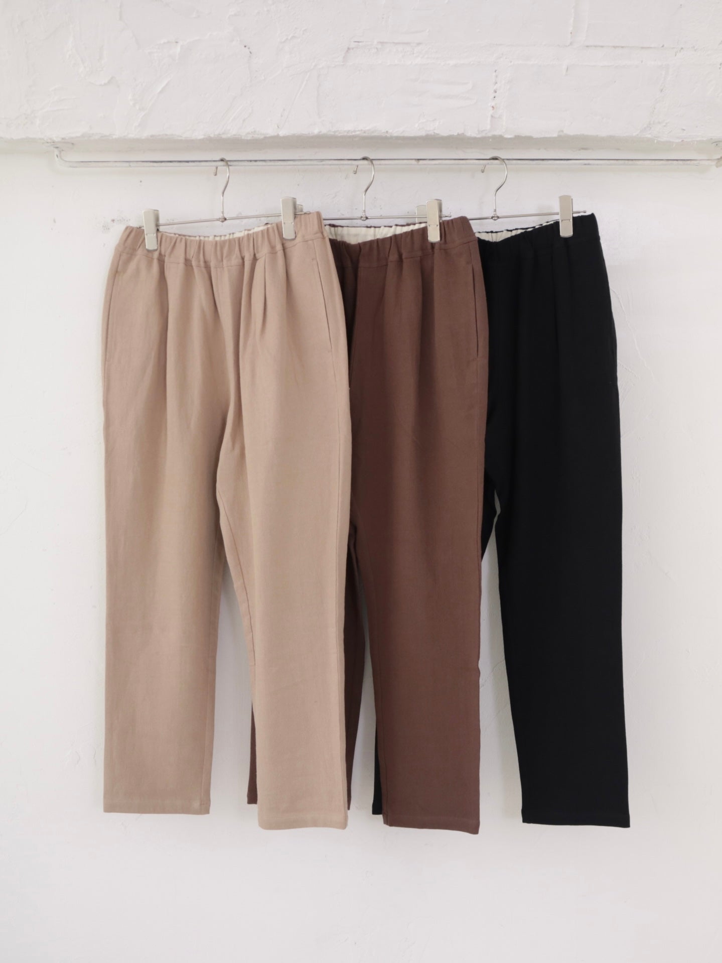 YARRA リネンコットン起毛テーパードパンツ YR-1545-219