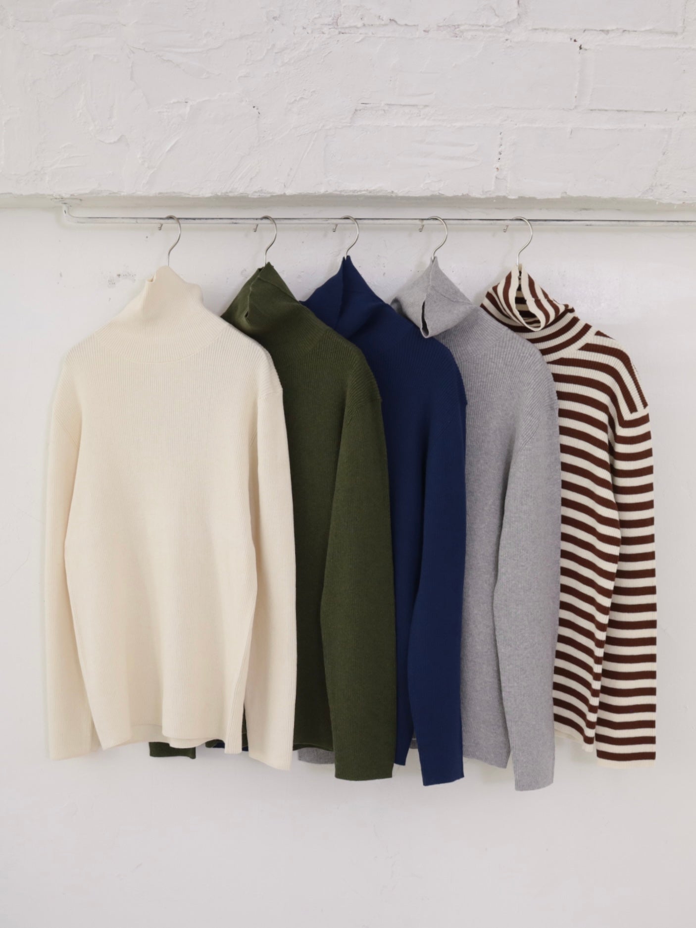 YARRA 綿カシミヤタートルリブニット YR-1542-230